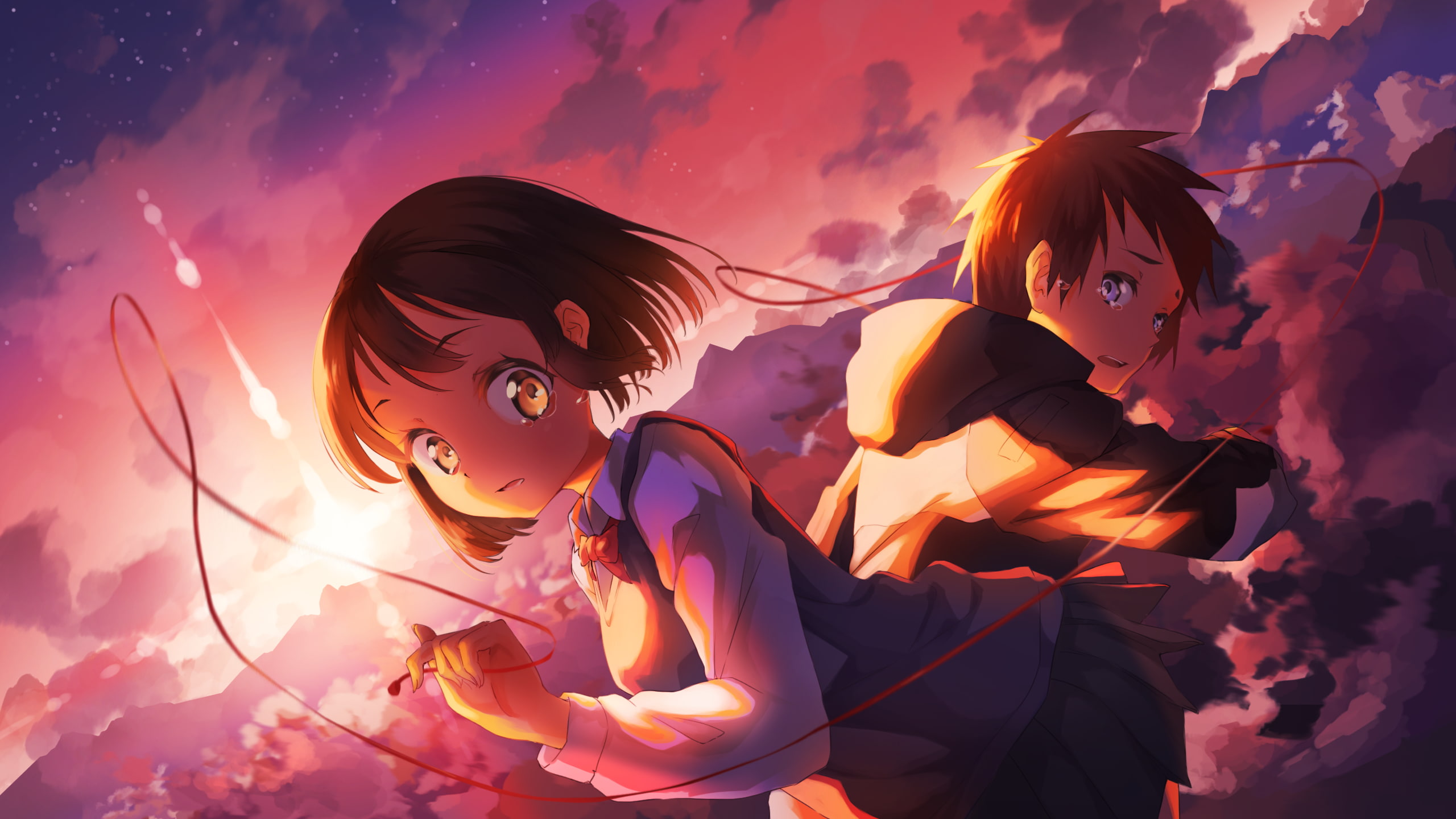 Free Download Hd Wallpaper Mitsuha Miyamizu Taki Tachibana Tears Kimi No Na Wa Your Name