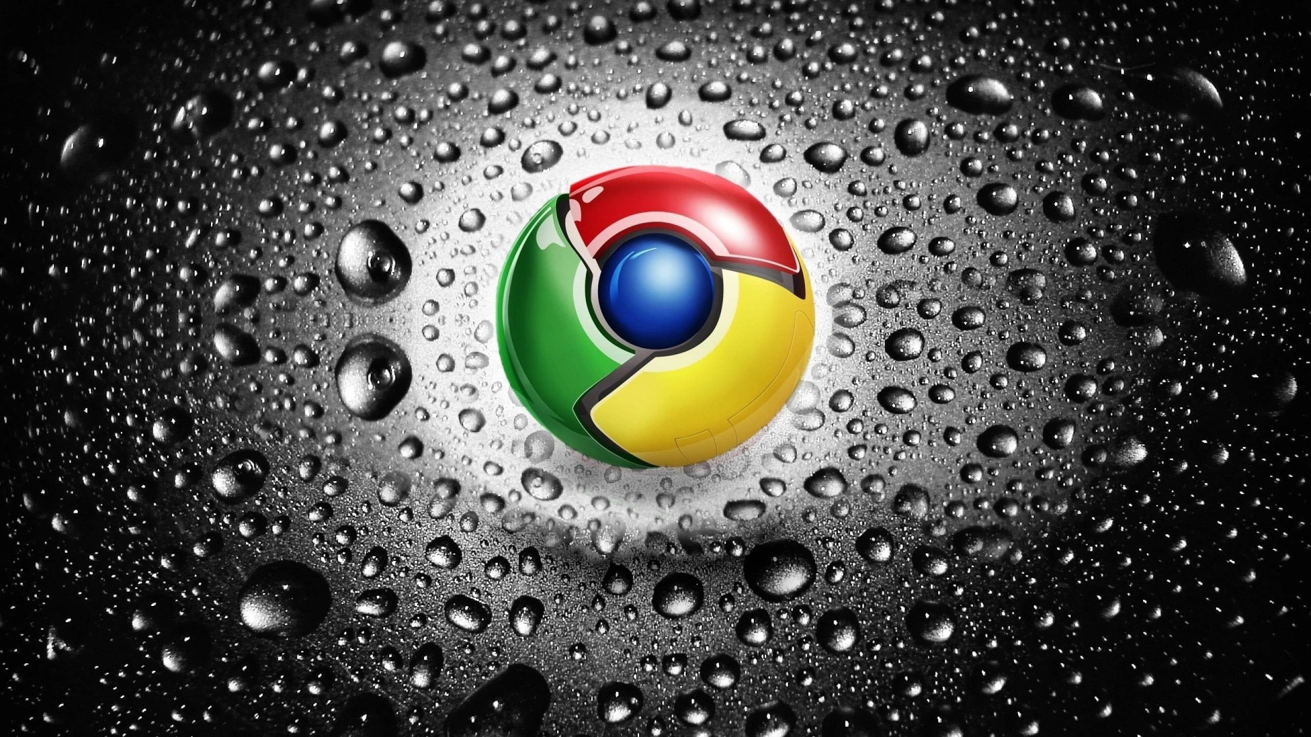 Google Chrome logo, drop, water, wet, close-up, rain, no people