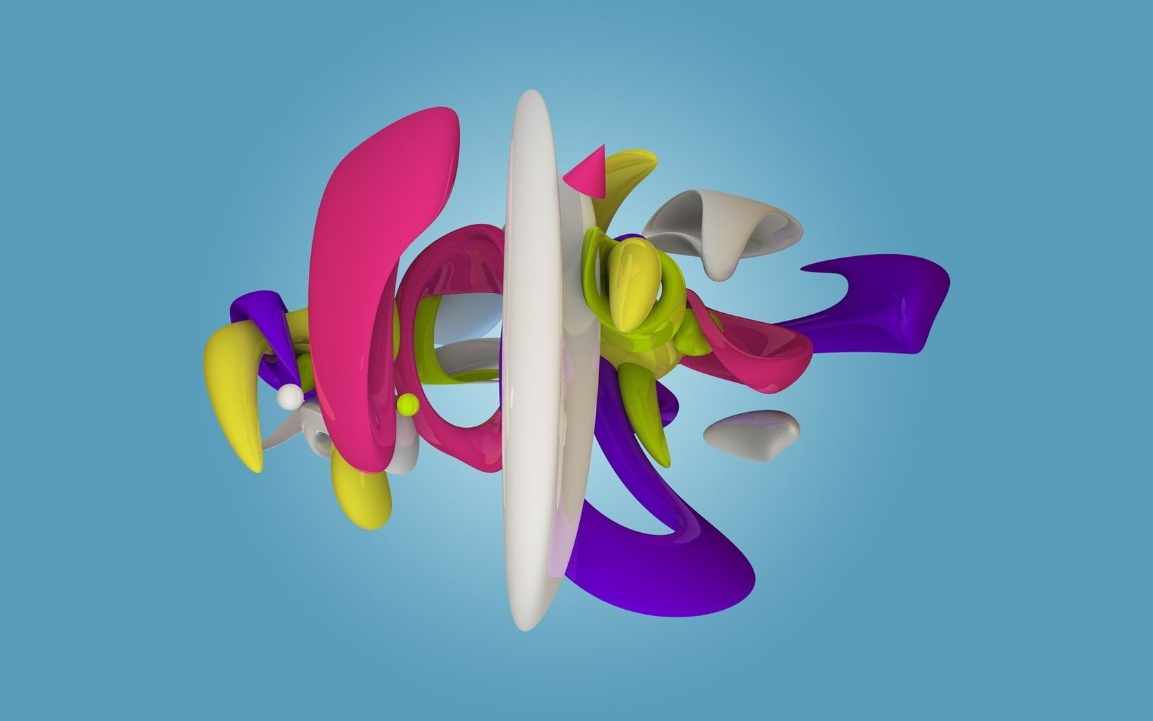 Figure, Multi-colored, Form, multi colored, blue, colored background