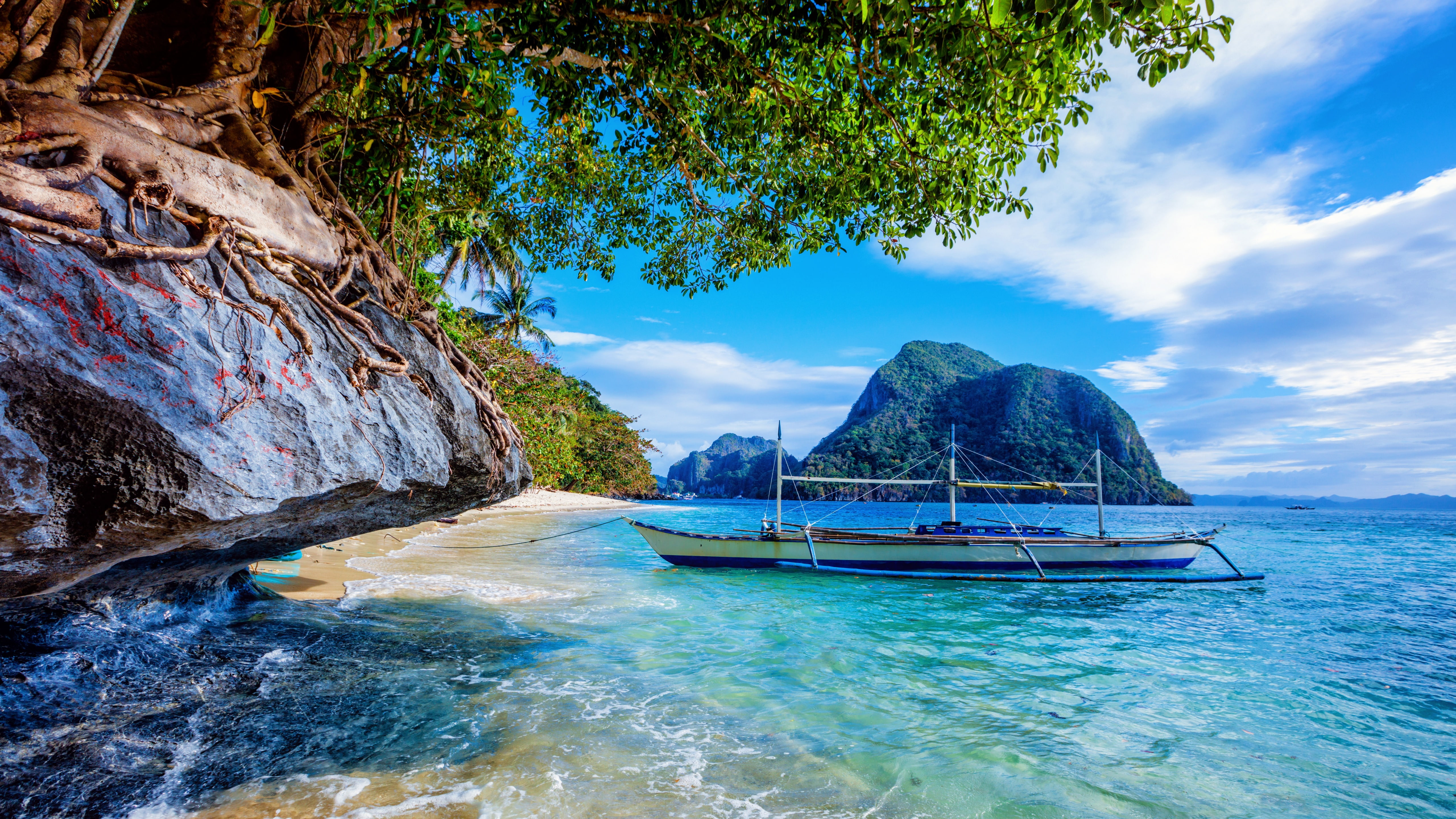 coast, turquoise water, beach, palawan, philippines, tropical