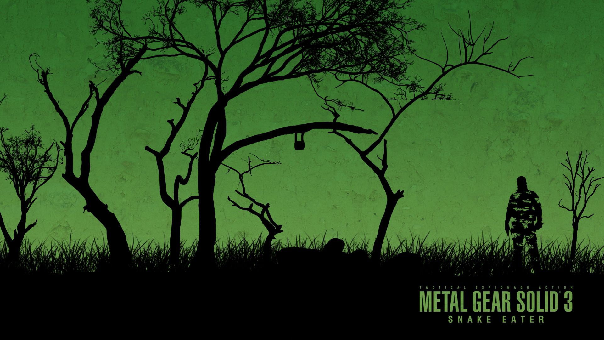 metal gear solid 3 snake eater, plant, tree, nature, silhouette