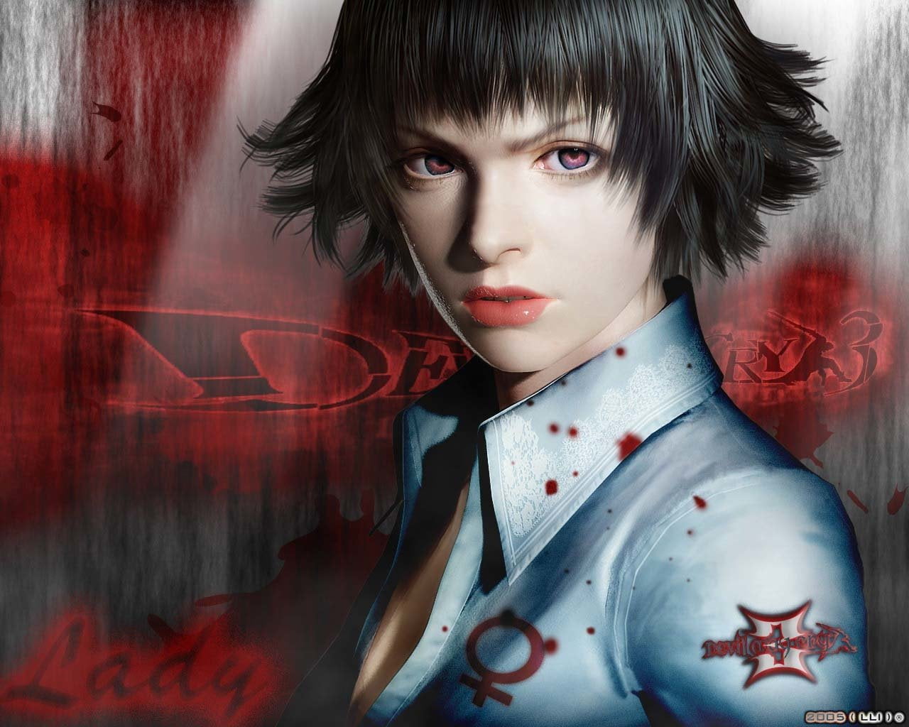 black-haired woman anime illustration, Devil May Cry, Devil May Cry 3: Dante's Awakening