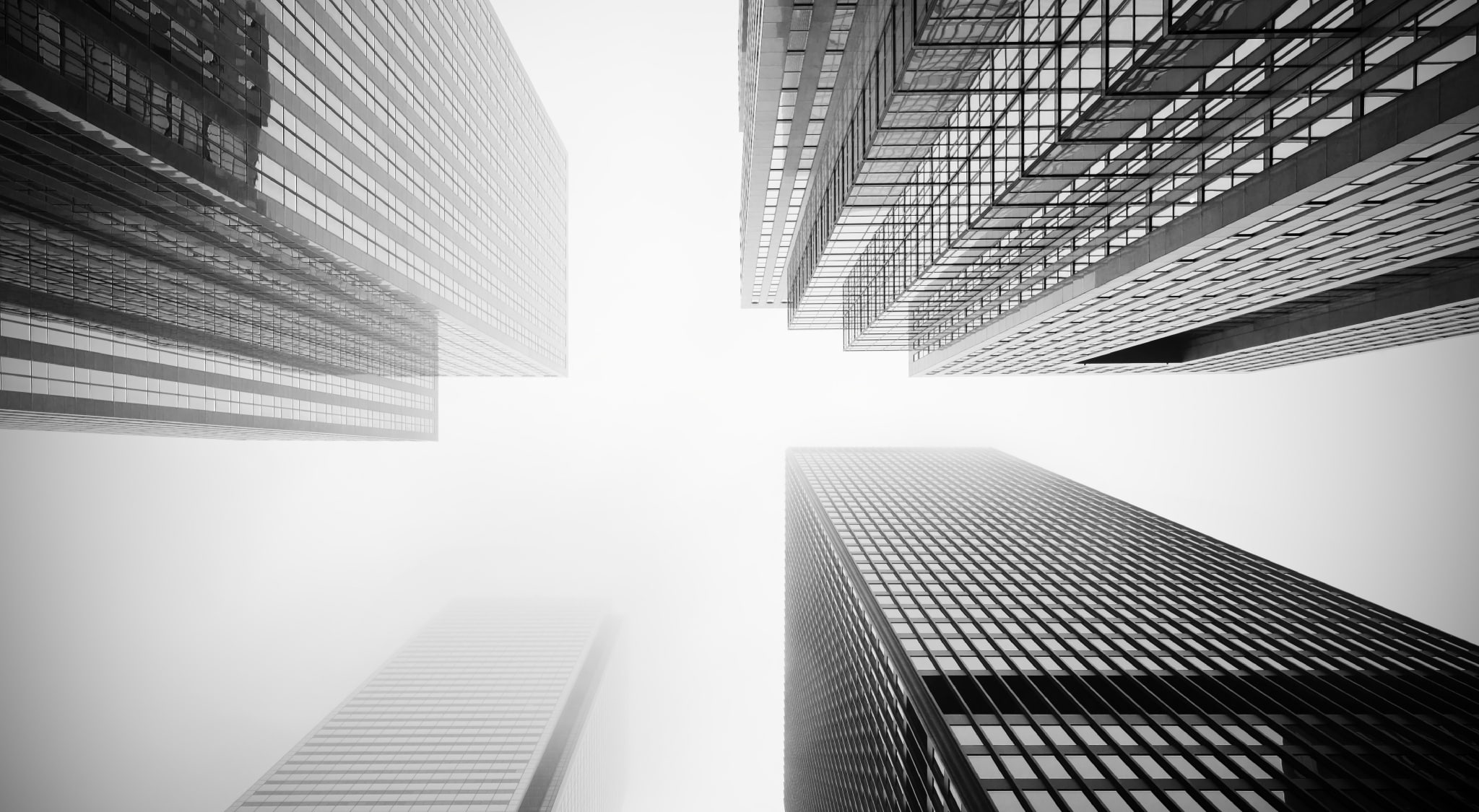 Toronto Skyscrapers Black and White, grey concrete building, Architecture