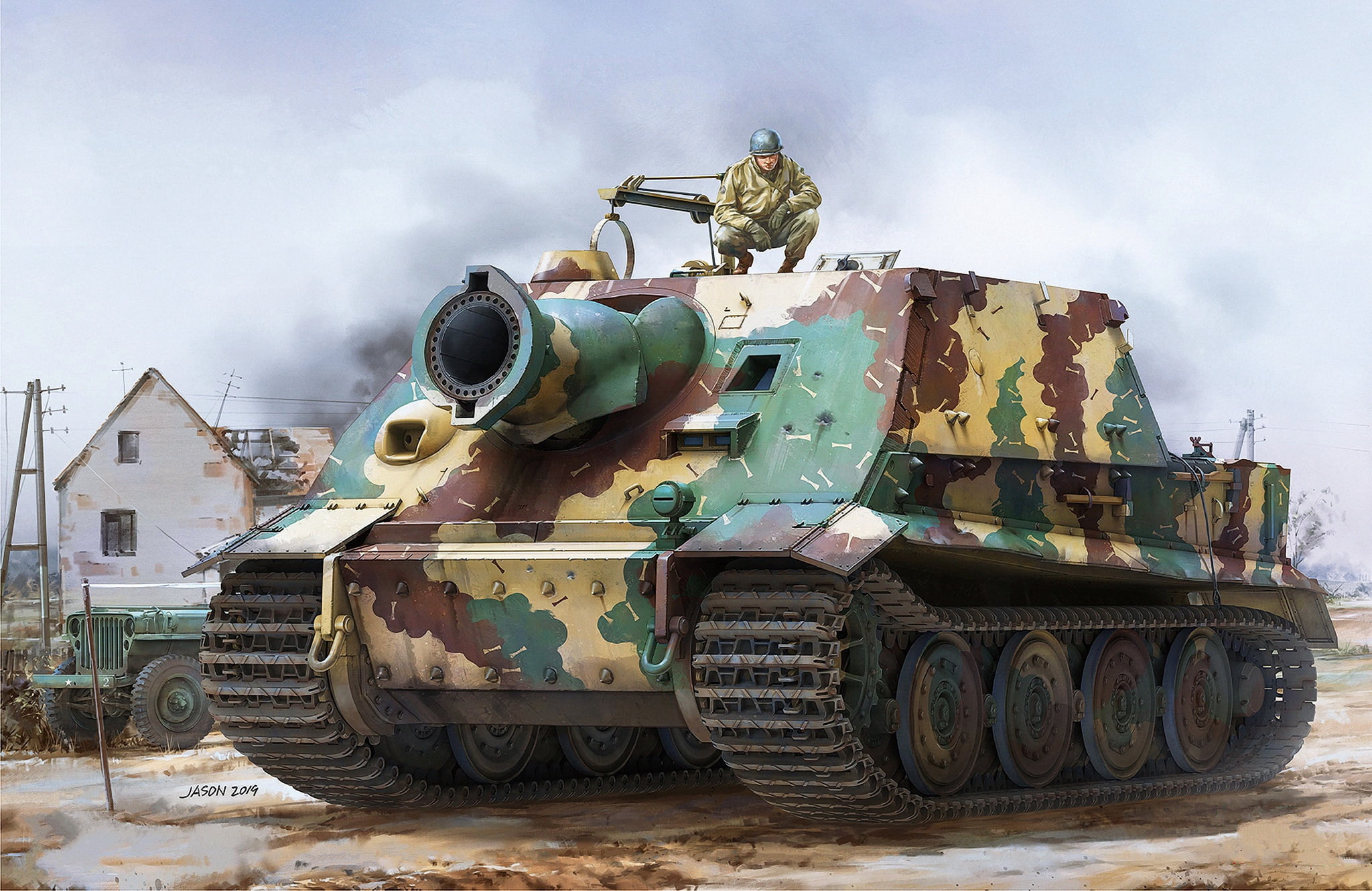 SAU, 38 cm RW61 on assault mortar Tiger, Shturmtigr, Storm Panzer VI