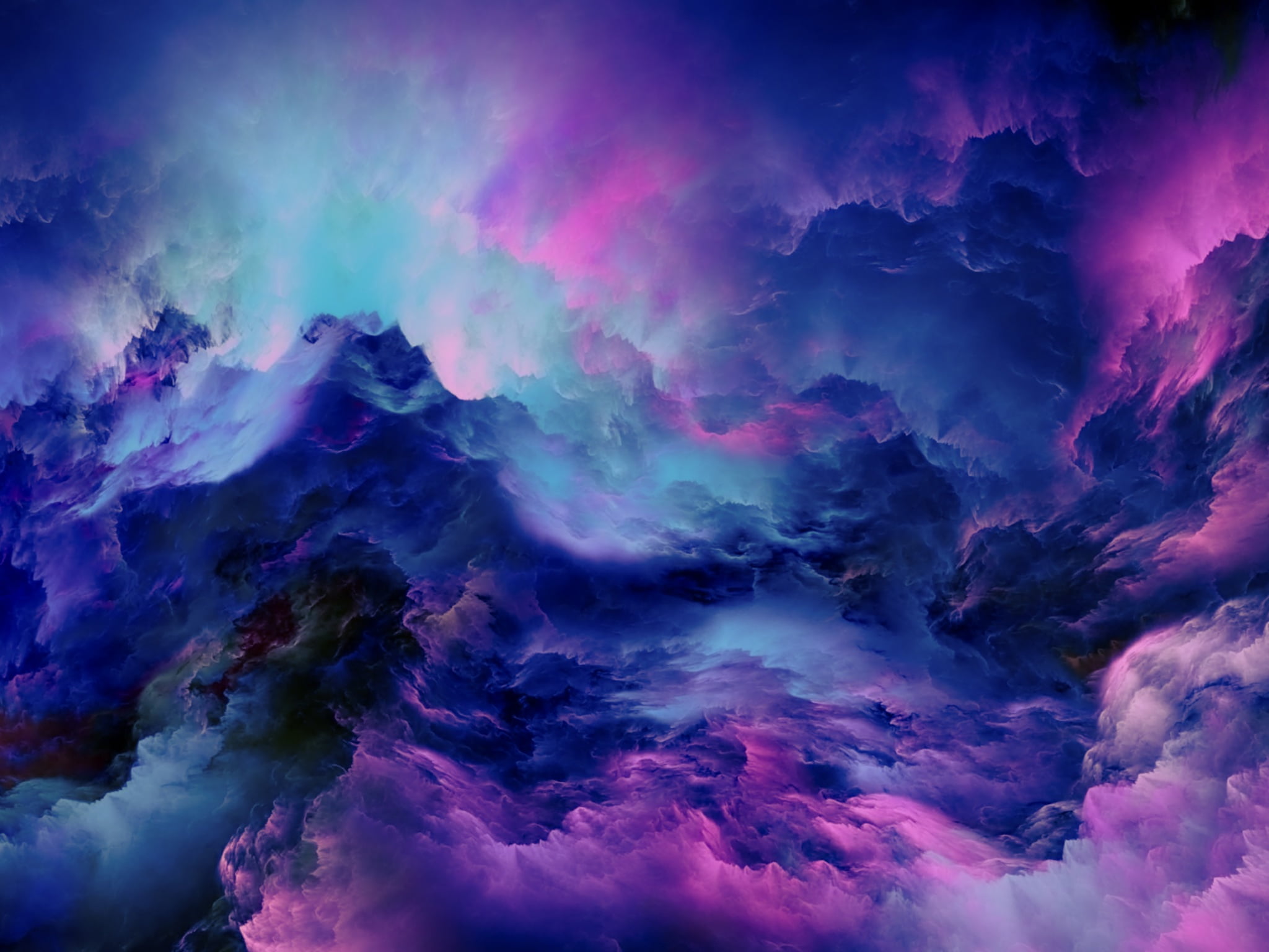 Artistic, Cloud, Blue, Pink, Purple