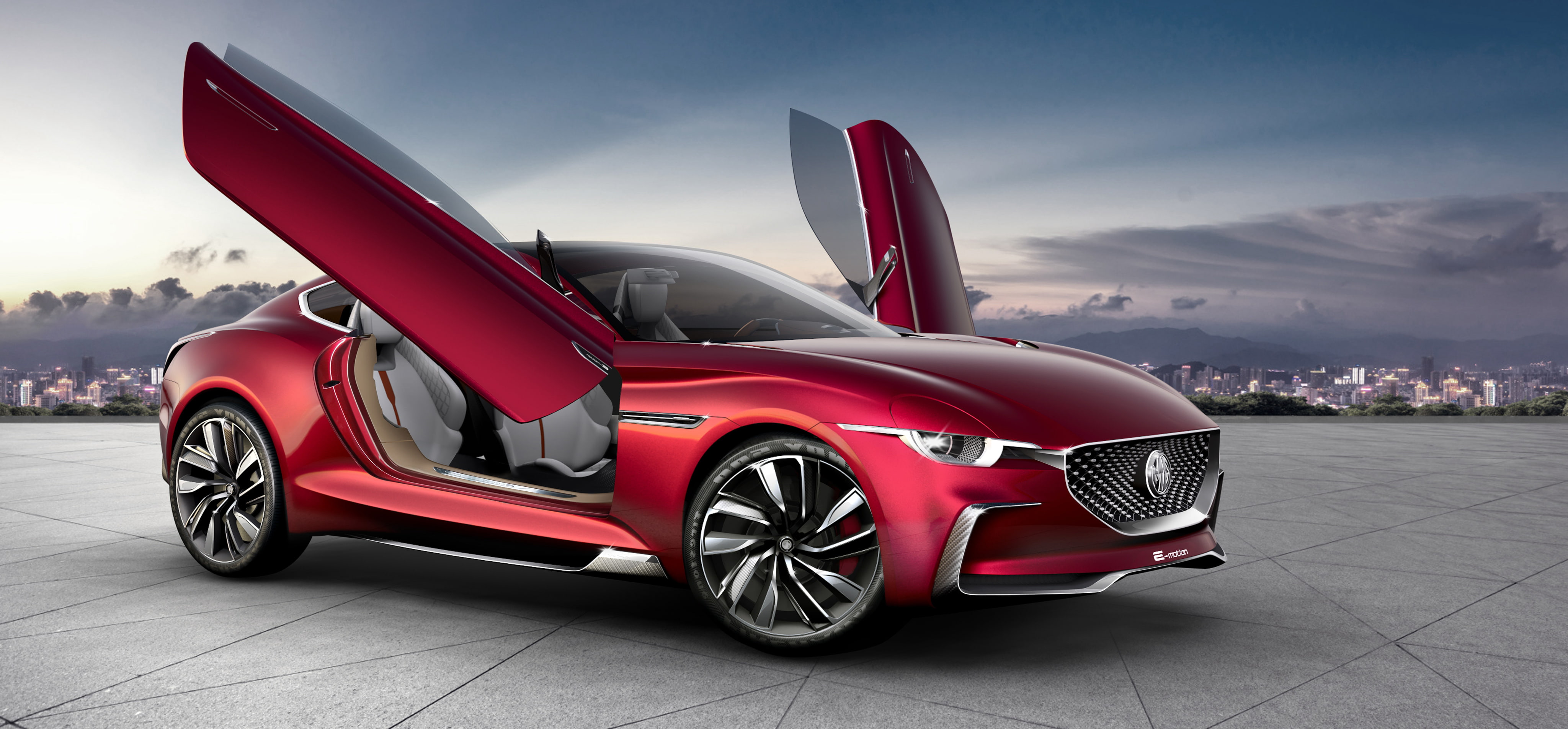 red convertible coupe concept, MG E-Motion, Concept cars, Electric cars