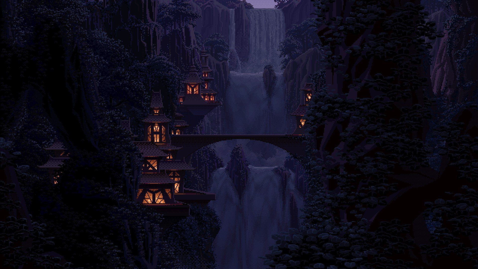 1920x1080 px bridge digital art fantasy Art Pixel
Art waterfall Anime Gundam Seed HD Art