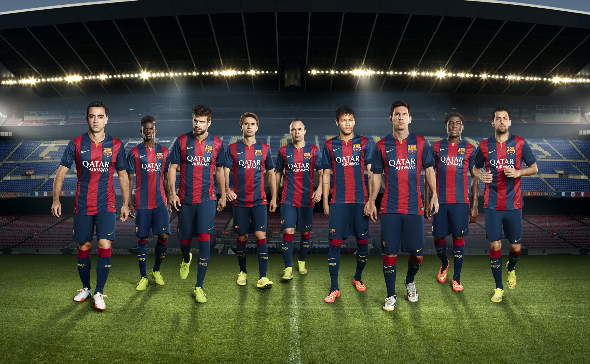 Neymar, Camp Nou, Gerard Pique, FC Barcelona, Xavier, Andres Iniesta