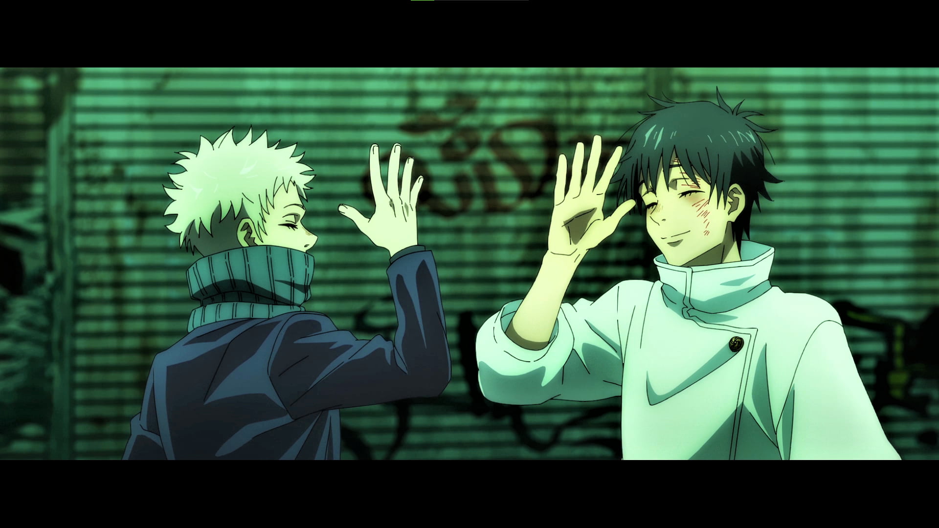 Jujutsu Kaisen, Yuta Okkotsu, Toge Inumaki, white hair, scarf