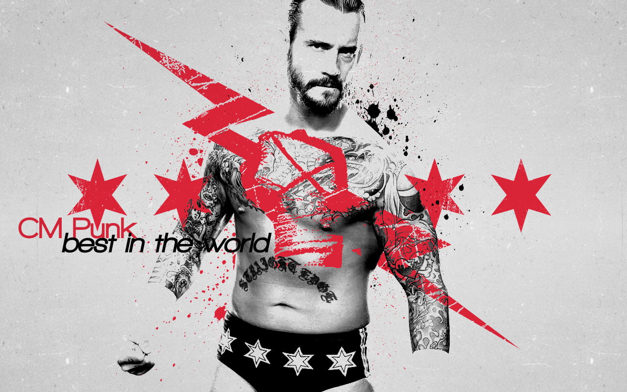 Cm Punk Best In The World, CM Punk portrait, WWE, wwe champion