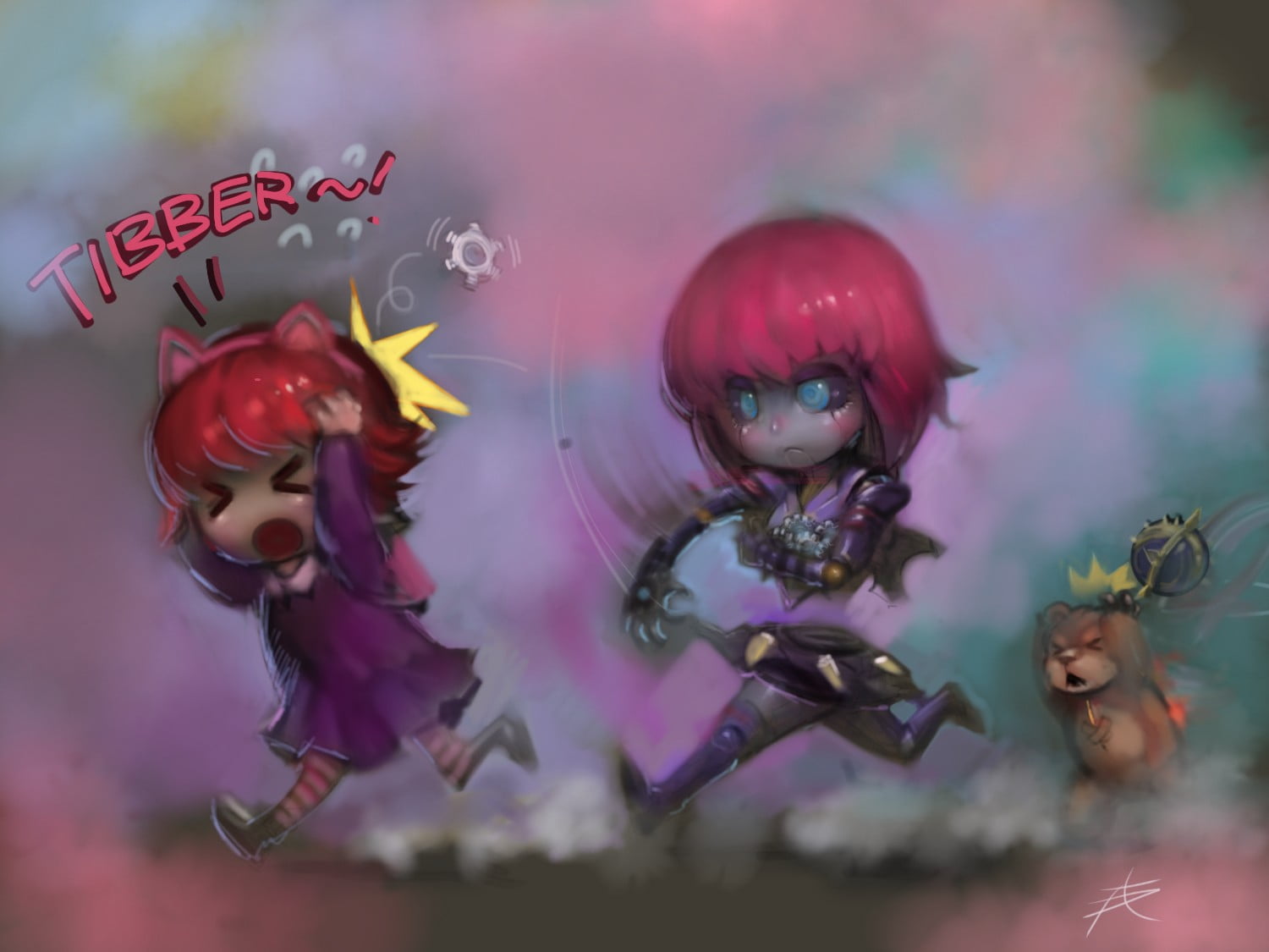 Annie and Oriana illustration, League of Legends, Annie (League of Legends)