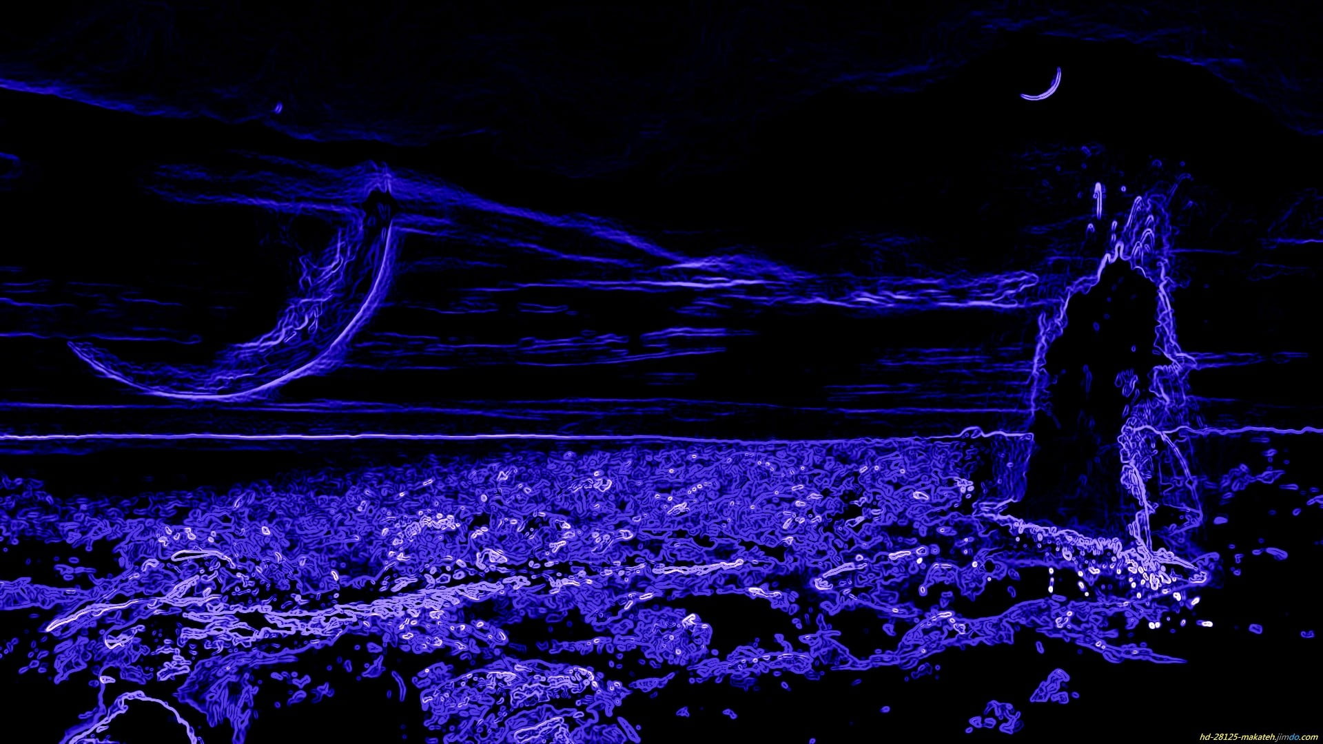 purple and black poster, abstract, blue, night, no people, nature