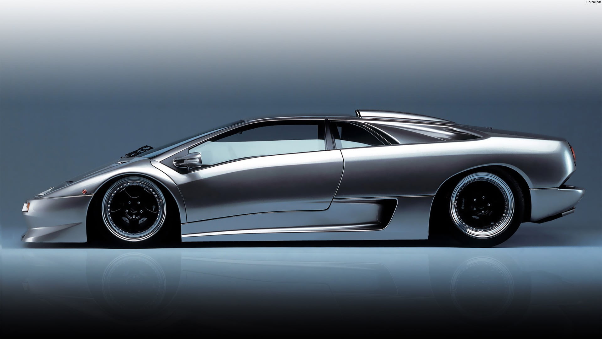 silver coupe, Lamborghini Diablo, car, mode of transportation
