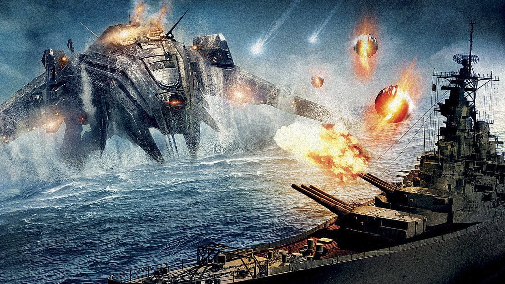 Movie, Battleship, Battleship (Movie), Warship, water, fire