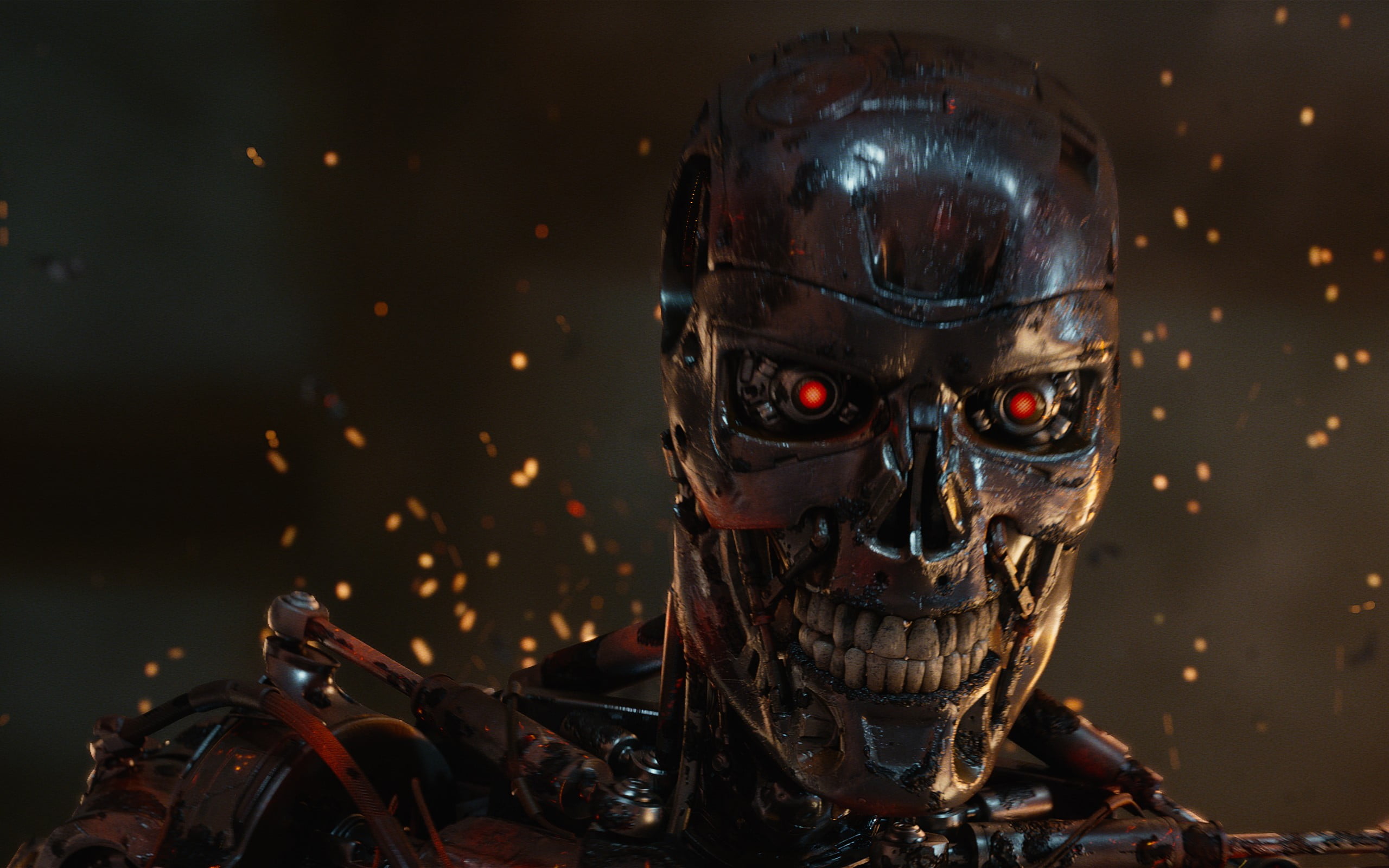 Terminator movie still screenshot, T-800, endoskeleton, Terminator Genisys