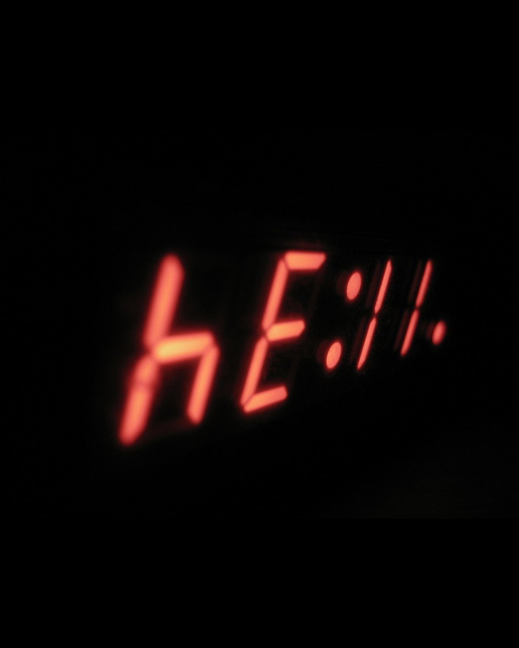 7 segment, Clocks, Hell, night, Time, Upside Down