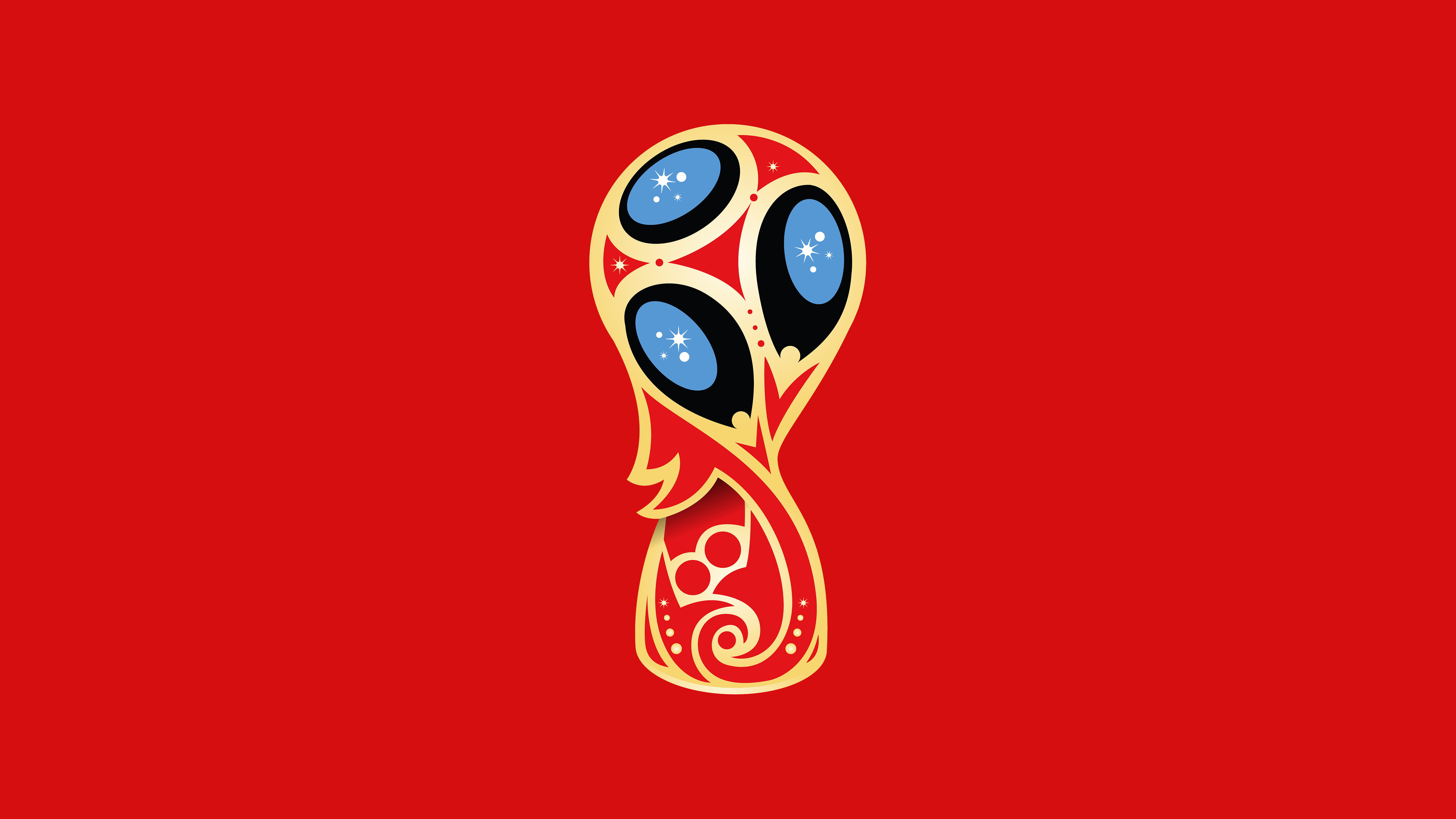 Red, 5K, Minimal, Trophy, 2018 FIFA World Cup, Russia, colored background