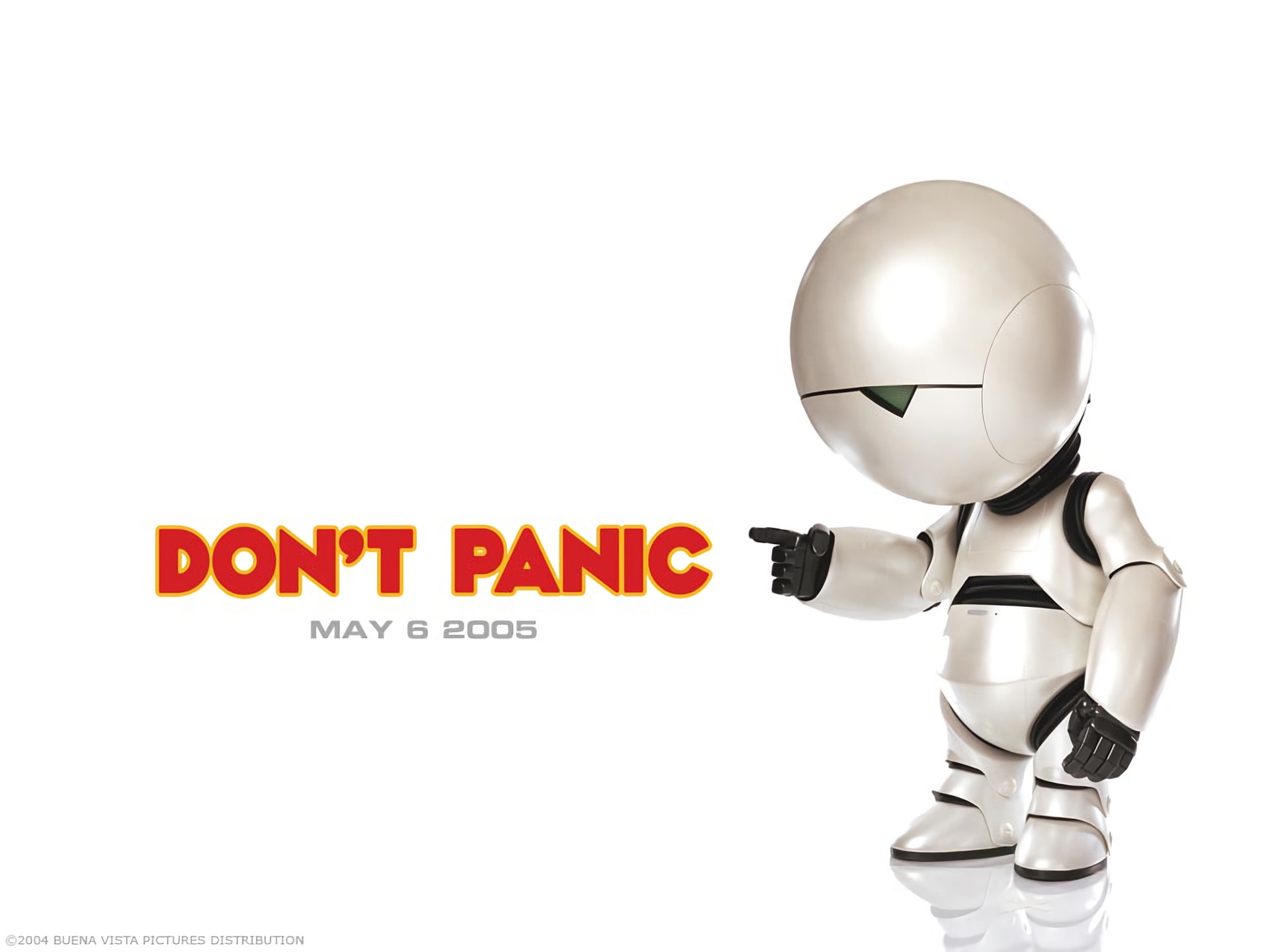 Don't Panic wallpaper, Movie, The Hitchhiker's Guide to the Galaxy