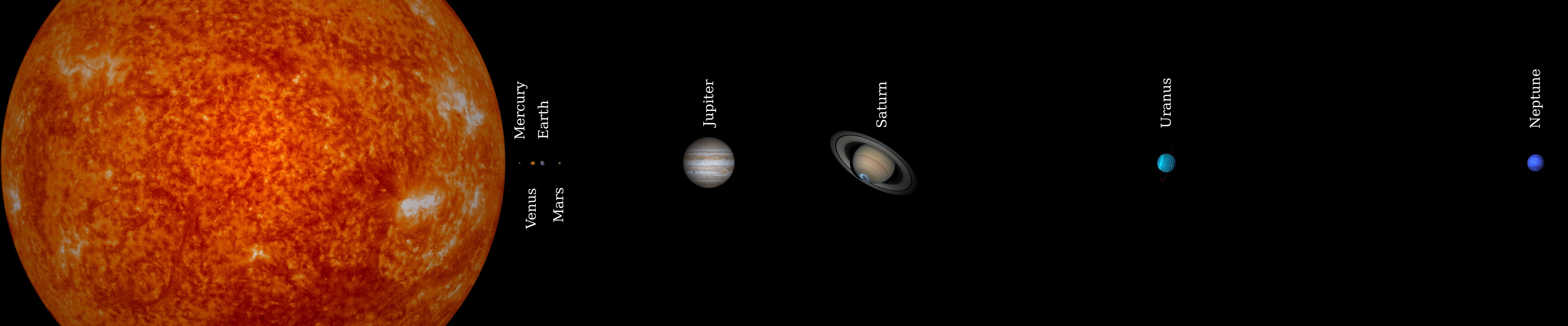 Jupiter near Saturn, space, Solar System, planet, Sun, Mercury