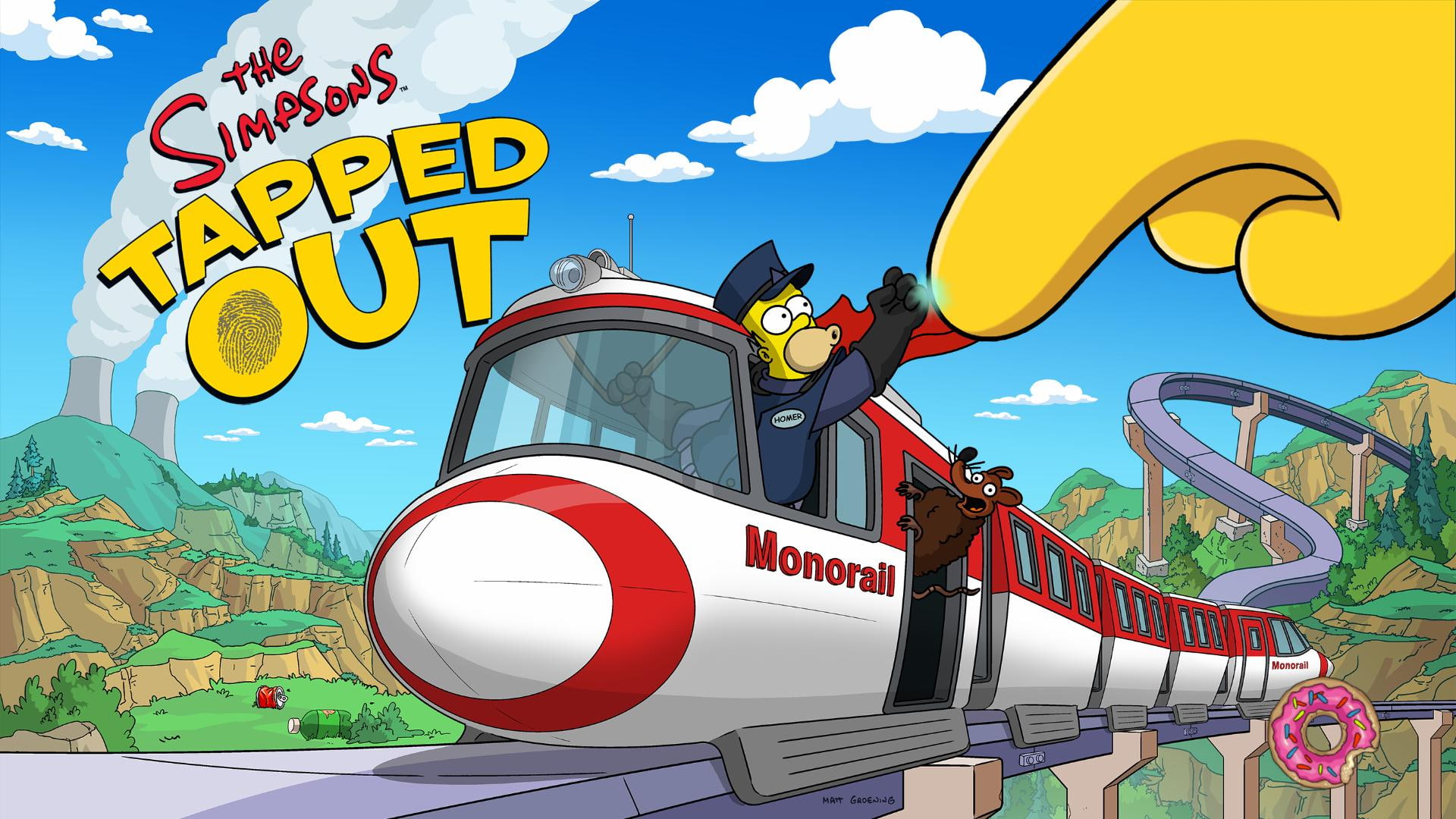 Tapped Out, The Simpsons, Homer Simpson, Train