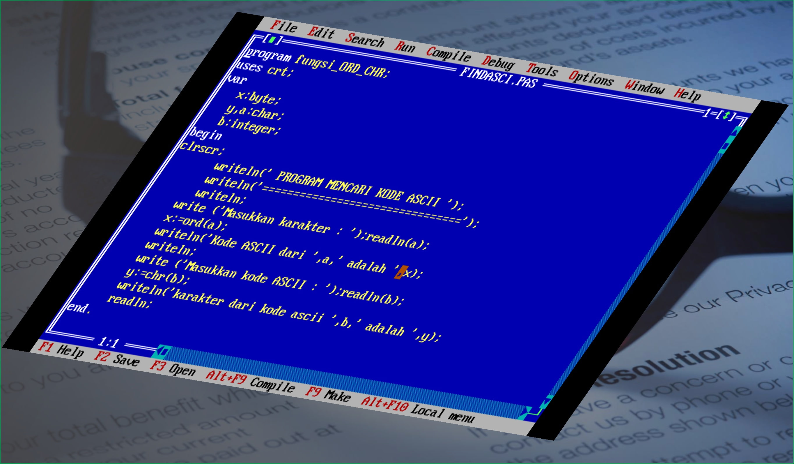 code, pascal, script