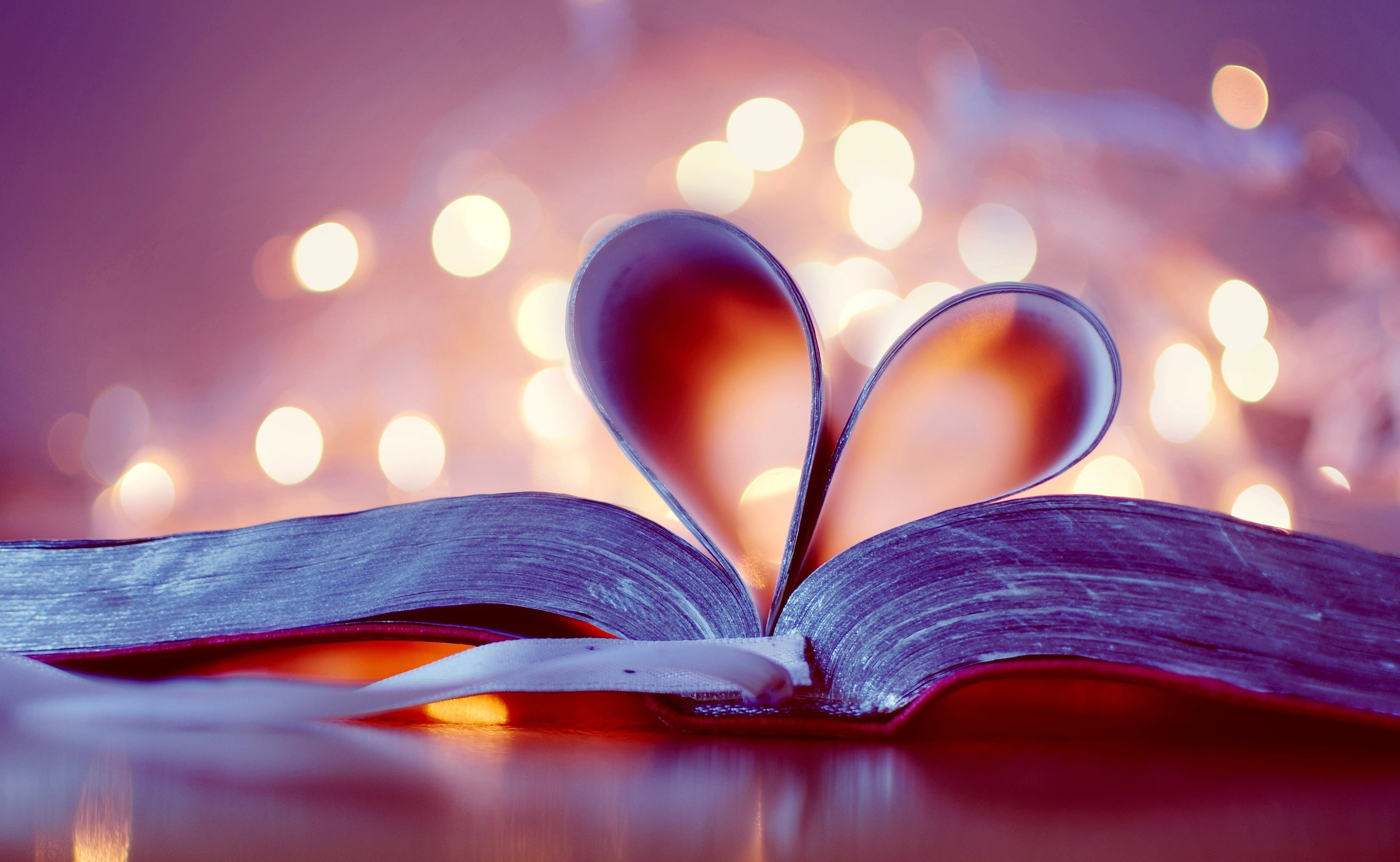 Heart Book, hardbound book, Love, pink, purple, read, reading