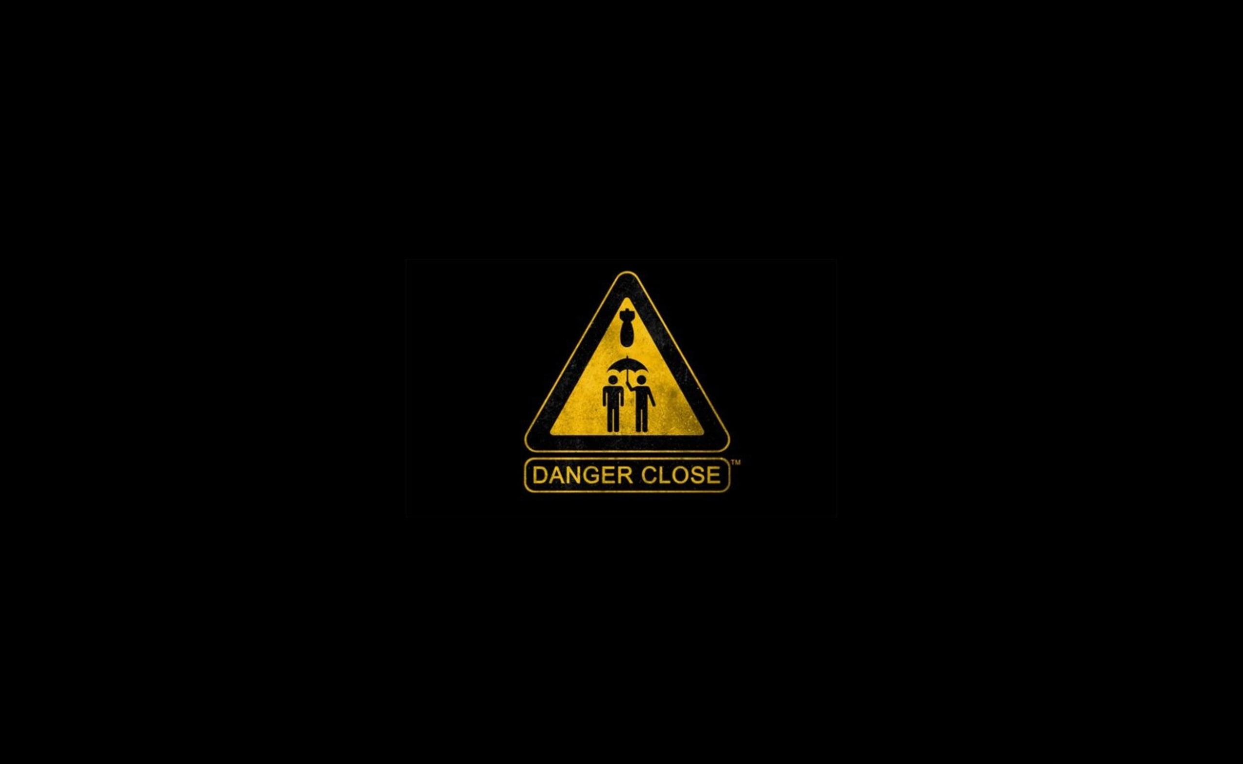 Warning Sign, Danger Close logo illustration, Funny, communication