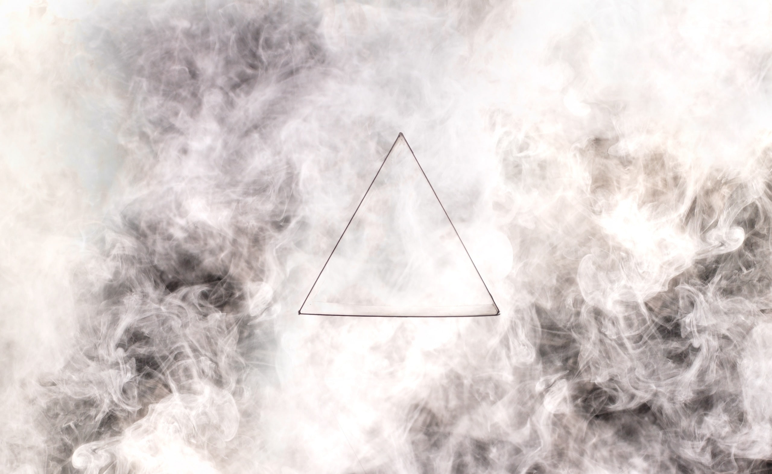 Triangle, white smoke illustration, Aero, Creative, creative design