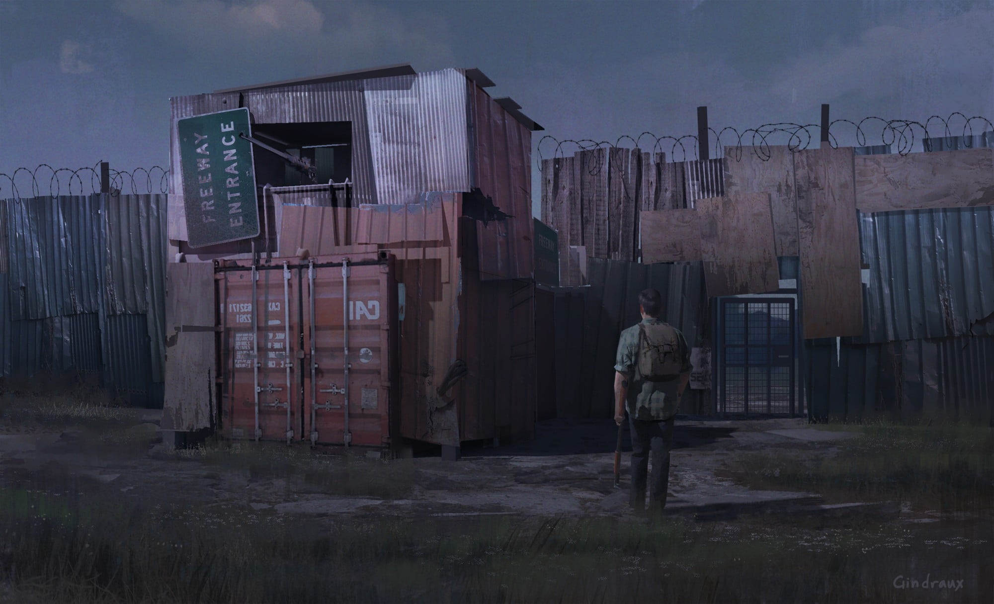 orange intermodal container, The Last of Us, concept art, video games