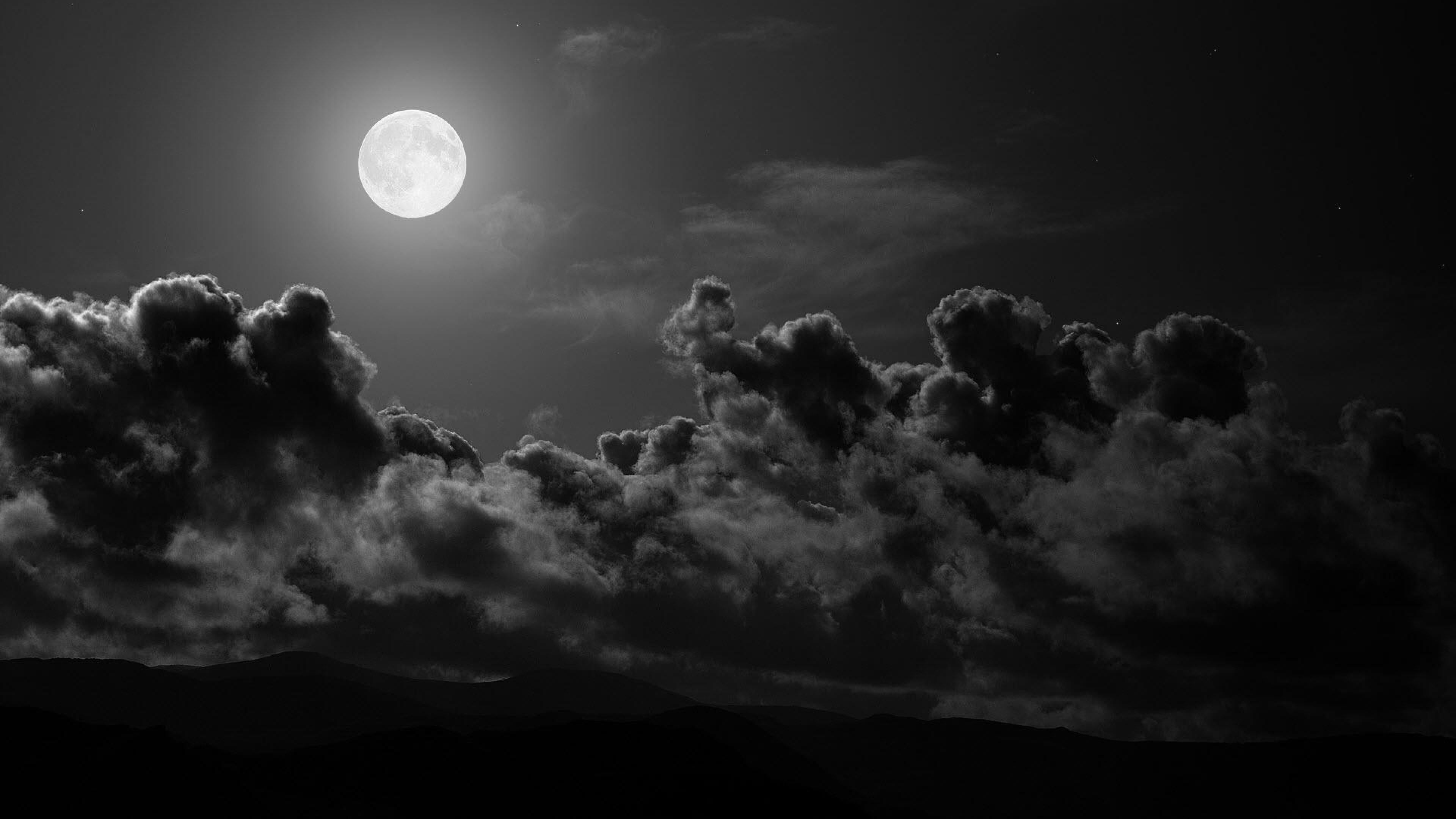 sky, night sky, clouds, b&w, black, dark, darkness, twilight