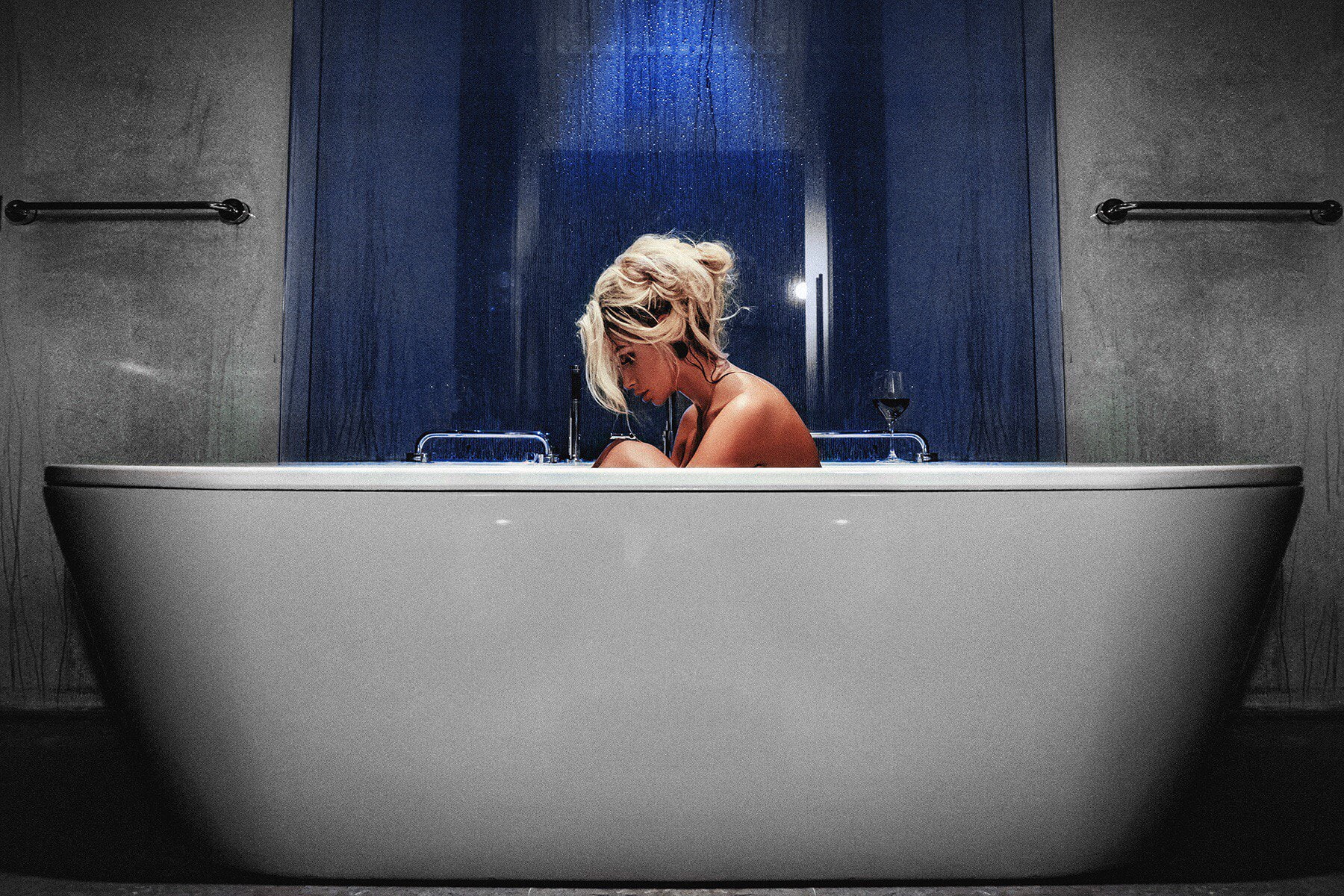 Free Download HD Wallpaper Bathtub Blonde Women Aleksey Trifonov Sitting Wallpaper Flare