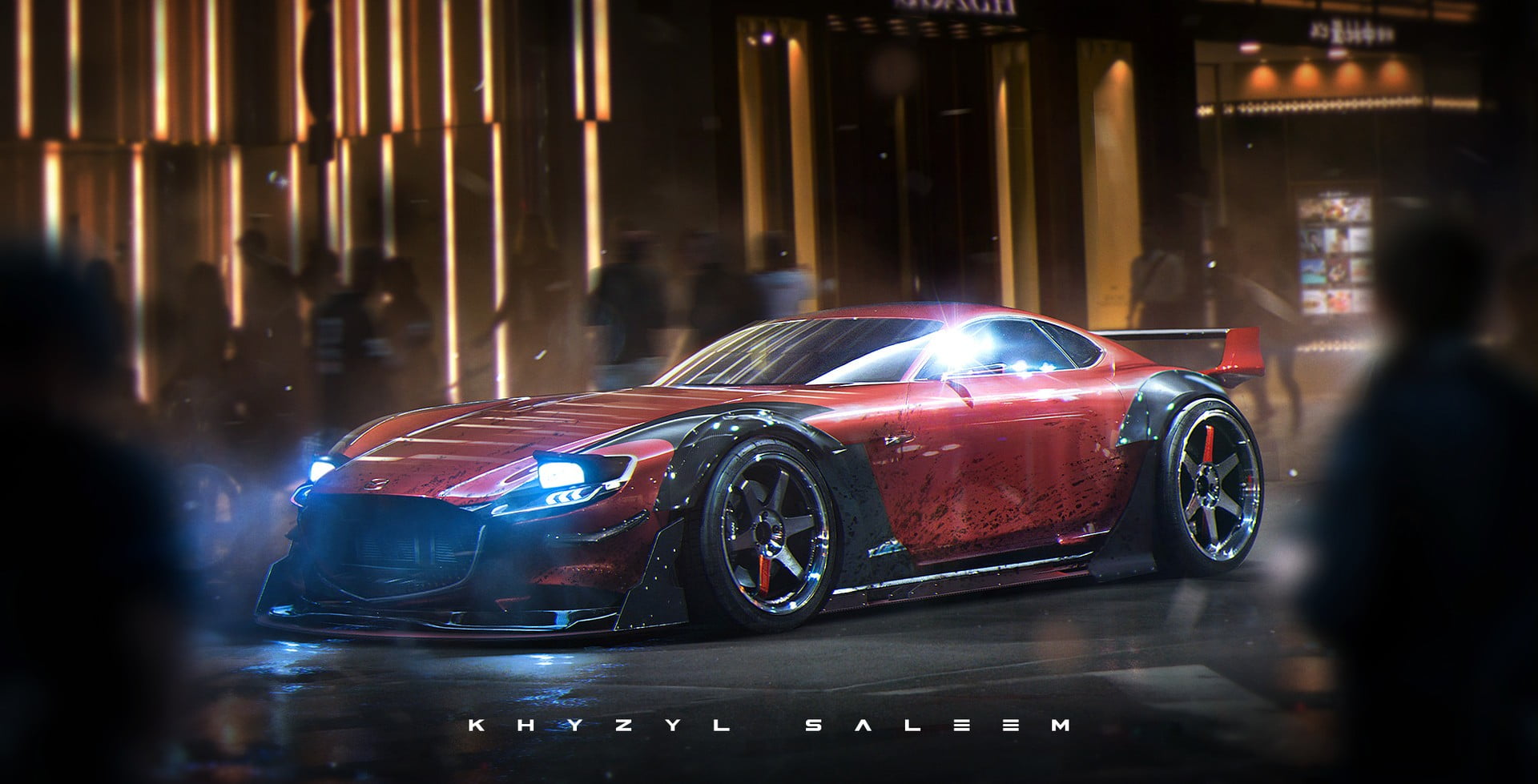 red supercar, Khyzyl Saleem, Mazda RX-Vision, motor vehicle, mode of transportation