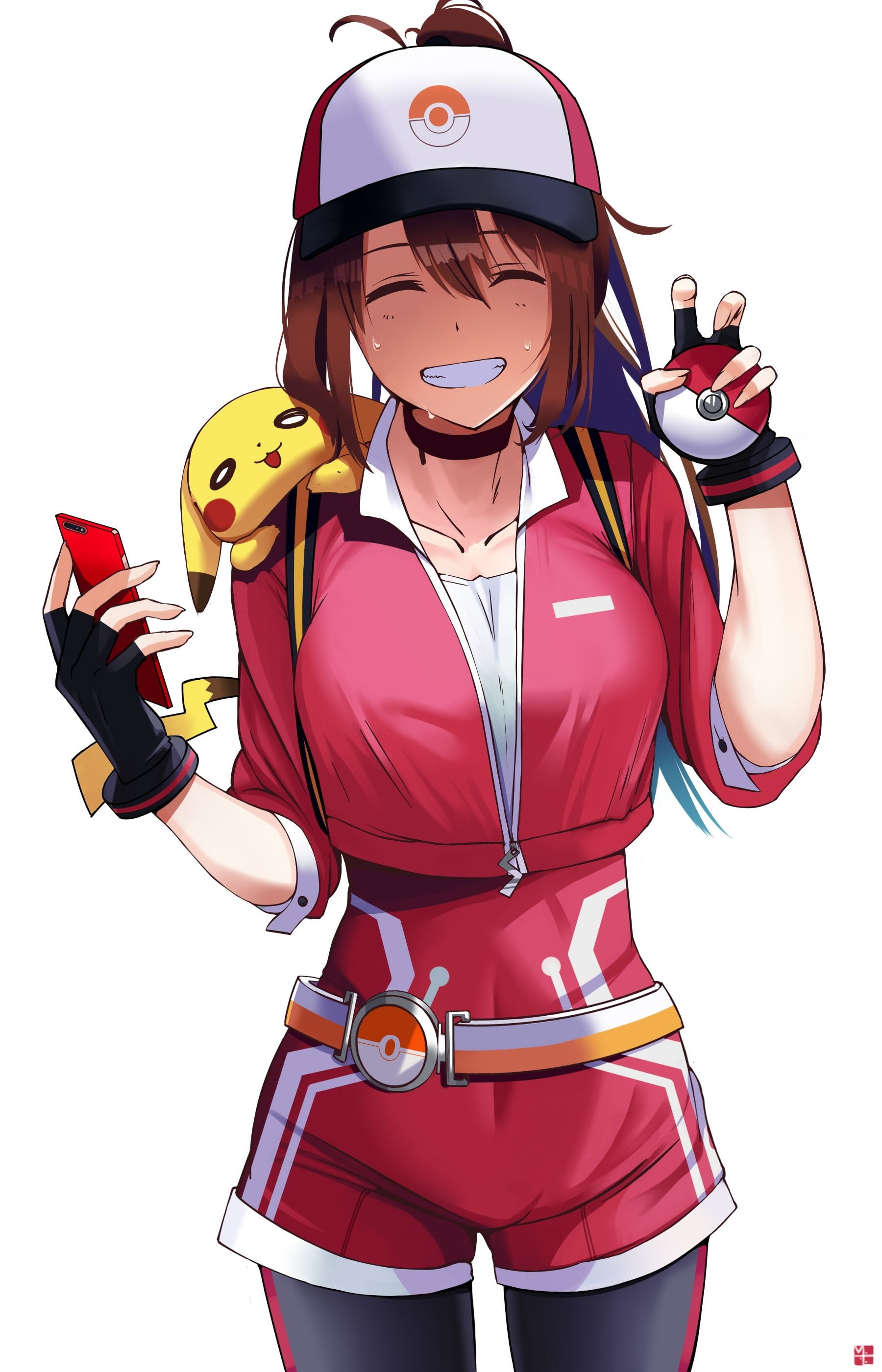female Pokemon trailer illustration, anime, anime girls, Pokémon