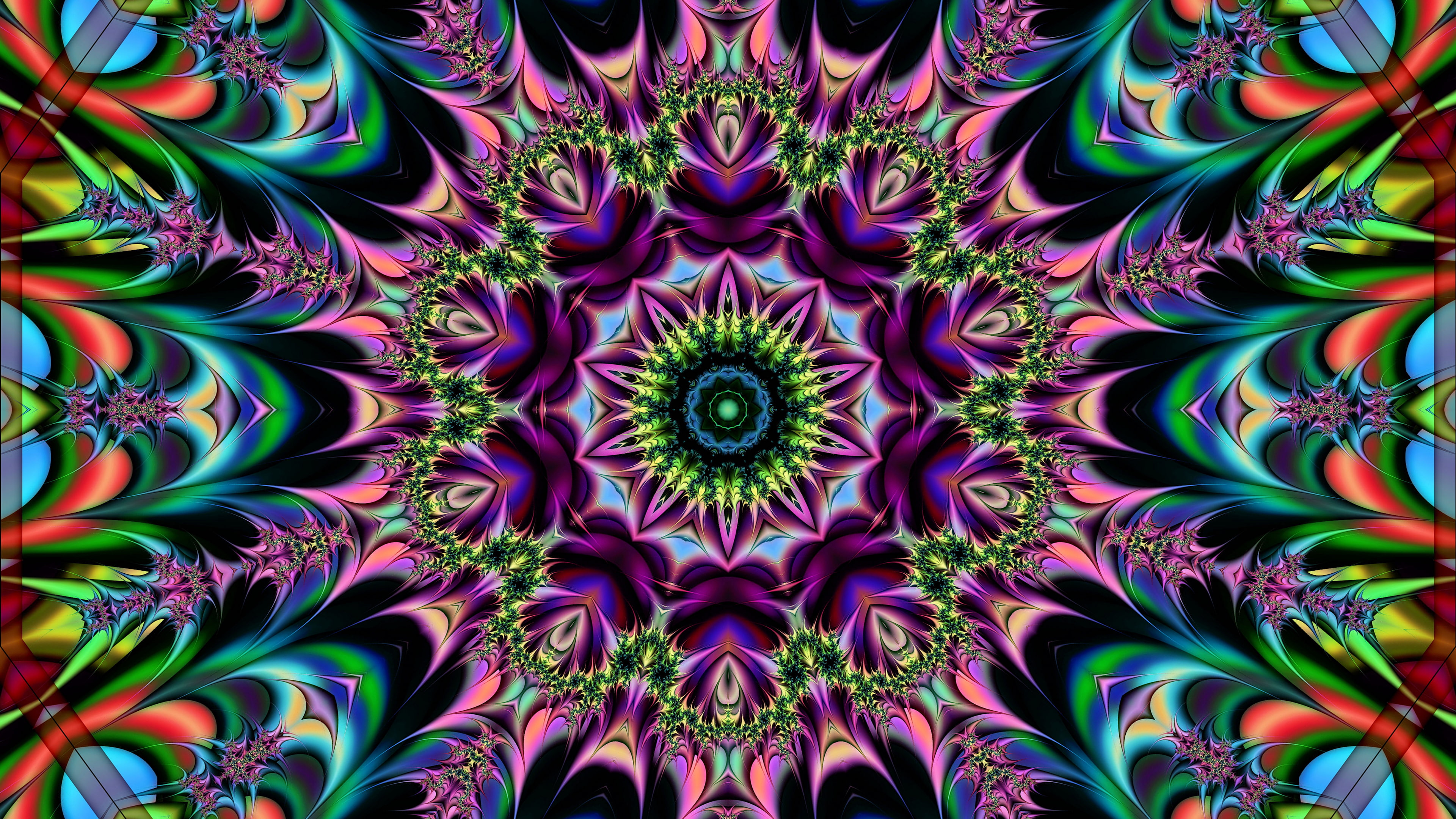 kaleidoscope, full frame, backgrounds, pattern, design, multi colored