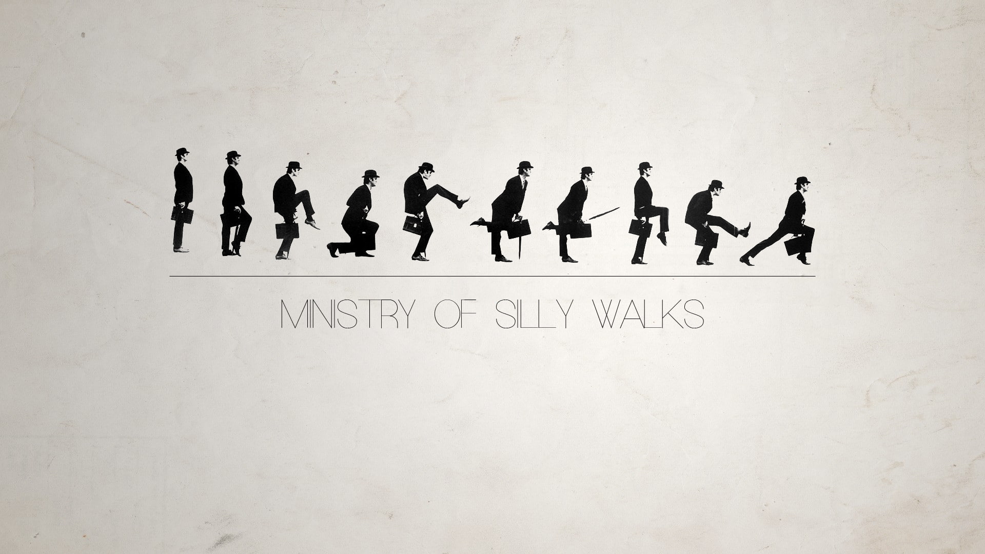 anime, minimalism, Ministry Of Silly Walks, Monty Python