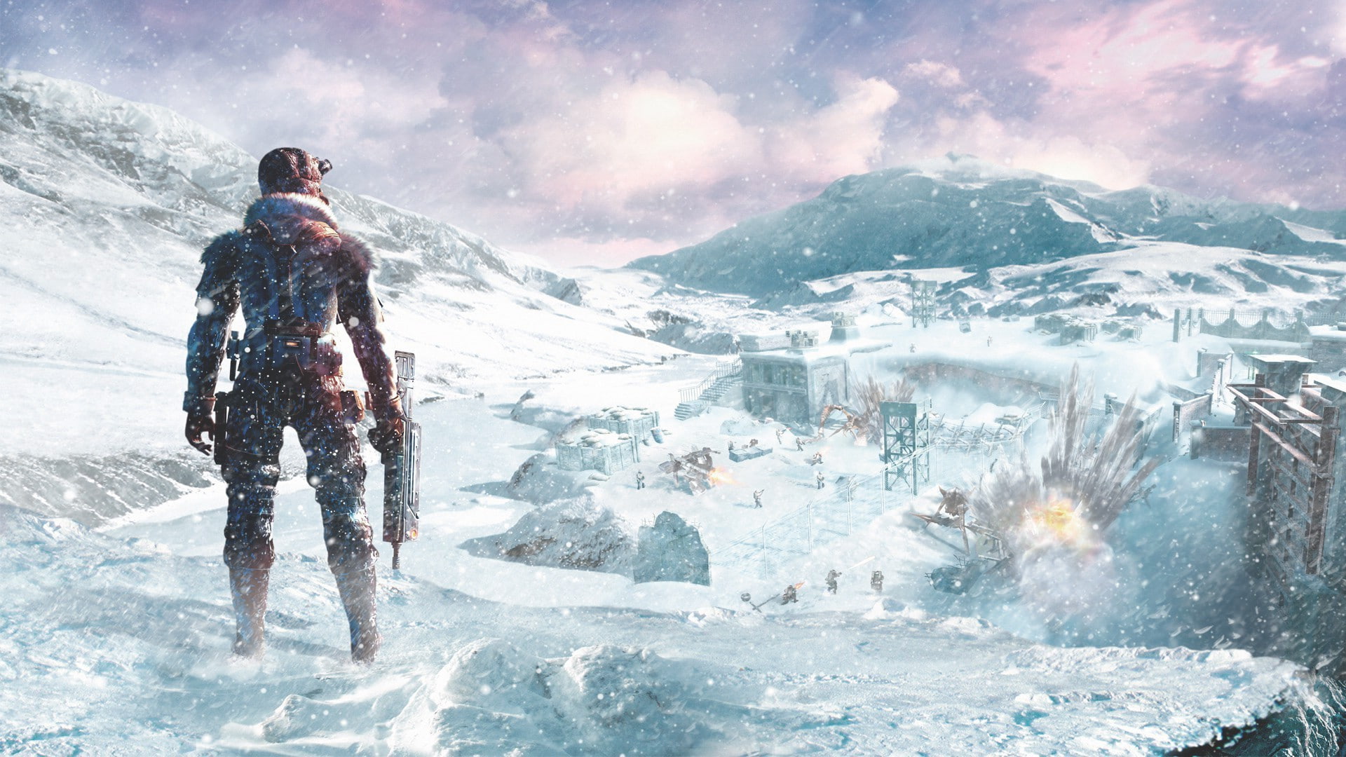 Lost Planet, snow, mountain, cold temperature, winter, one person