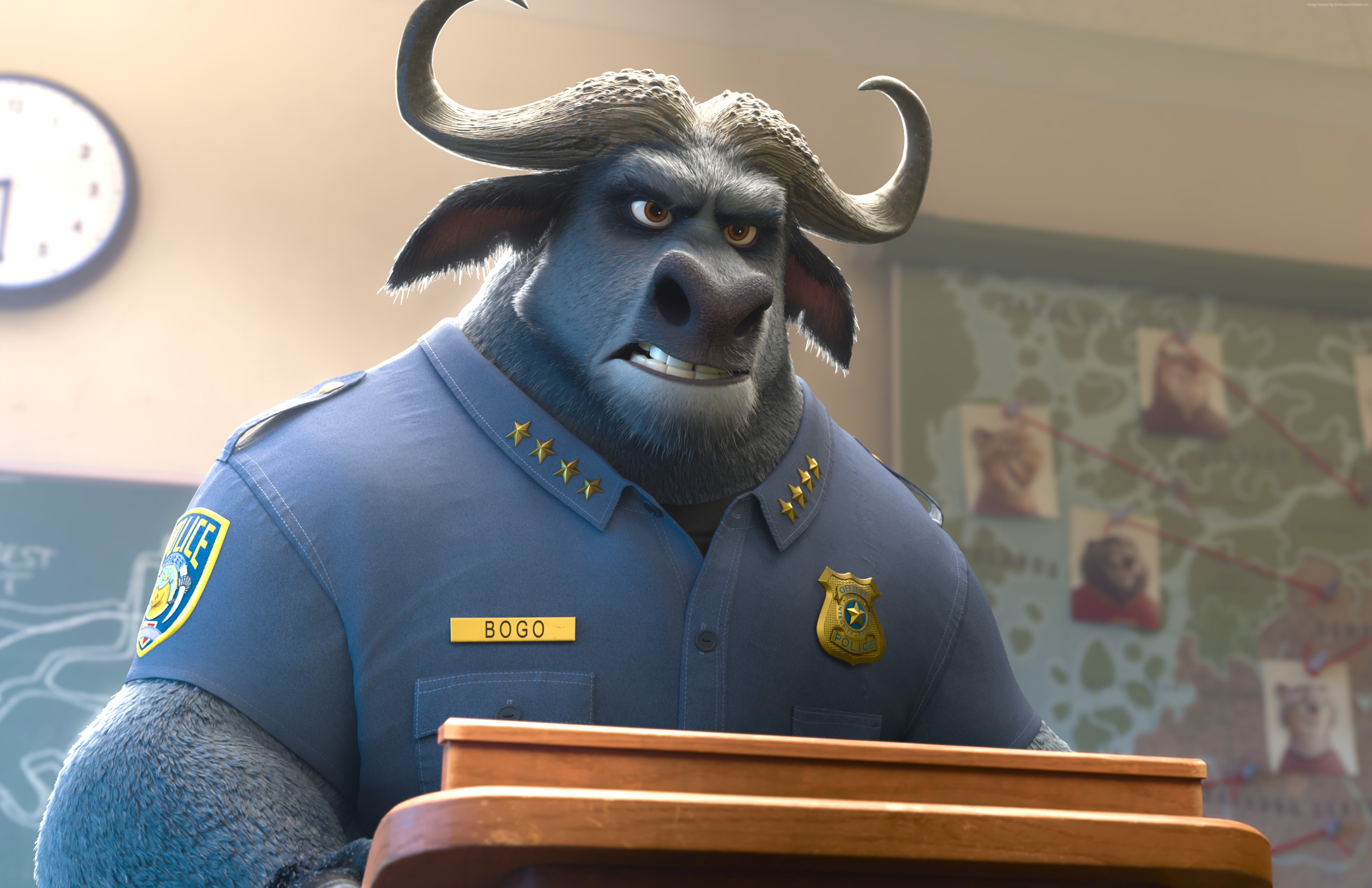 cartoon, buffalo bogo, Zootopia, Best Animation Movies of 2016