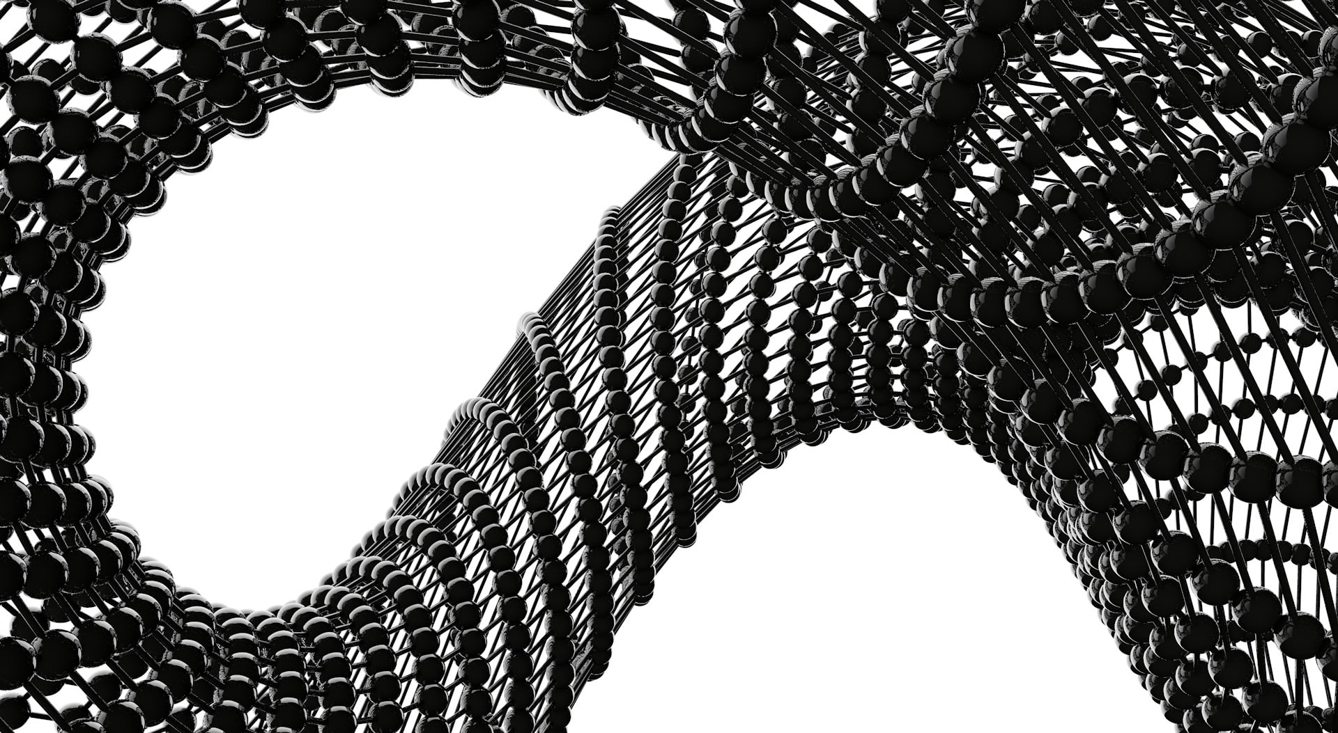 Atom Array, beaded black digital wallpaper, Artistic, 3D, low angle view