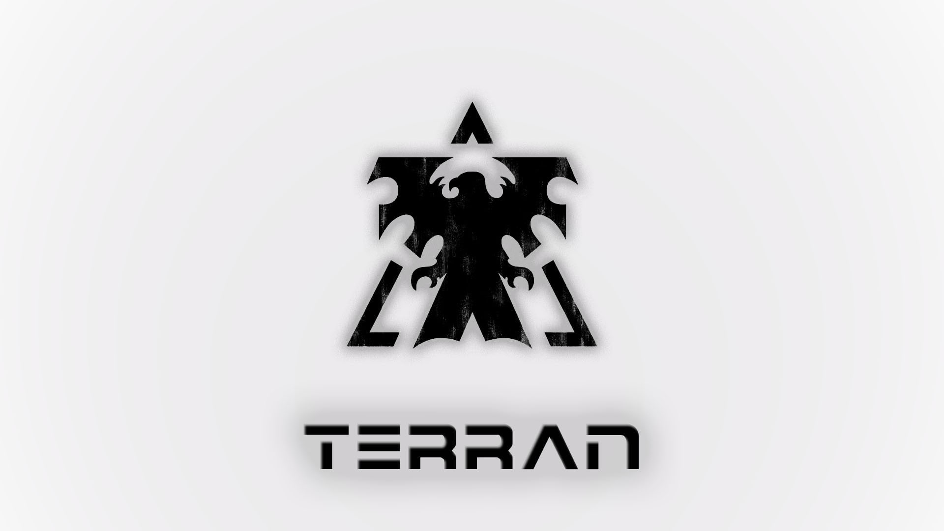 StarCraft, Terran, video games, minimalism, white background
