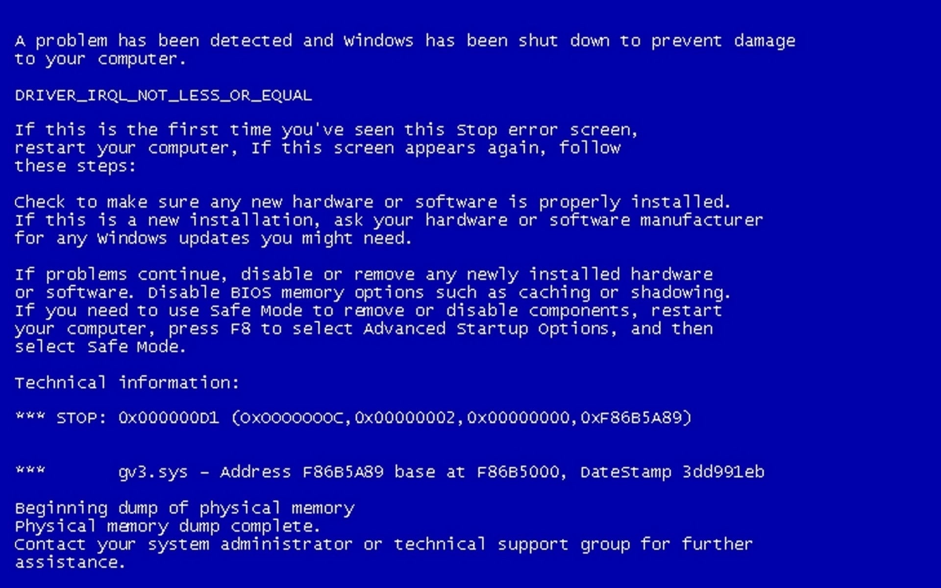 error microsoft windows blue screen of death 1920x1200  Technology Windows HD Art