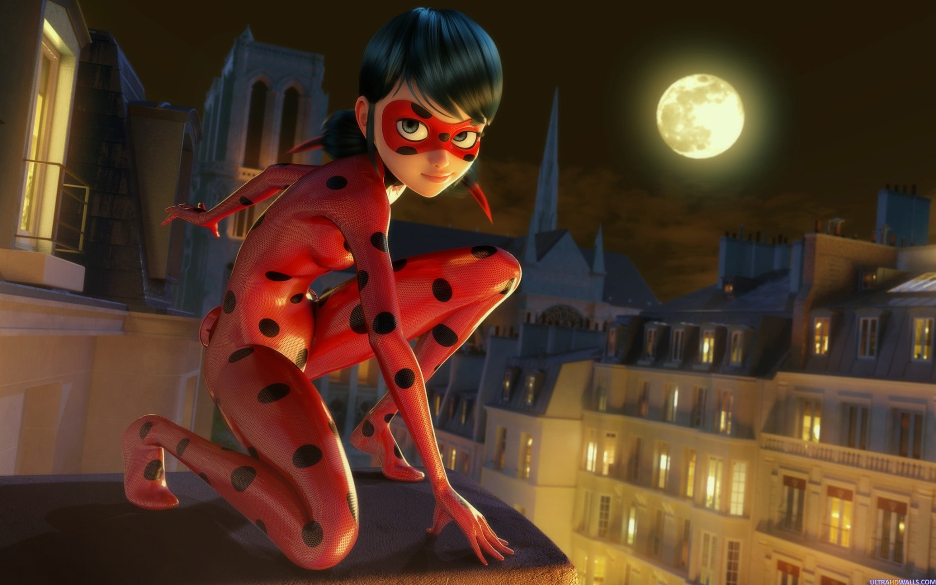 Paris, The city, The moon, Night, Lady Bug, Sabor
