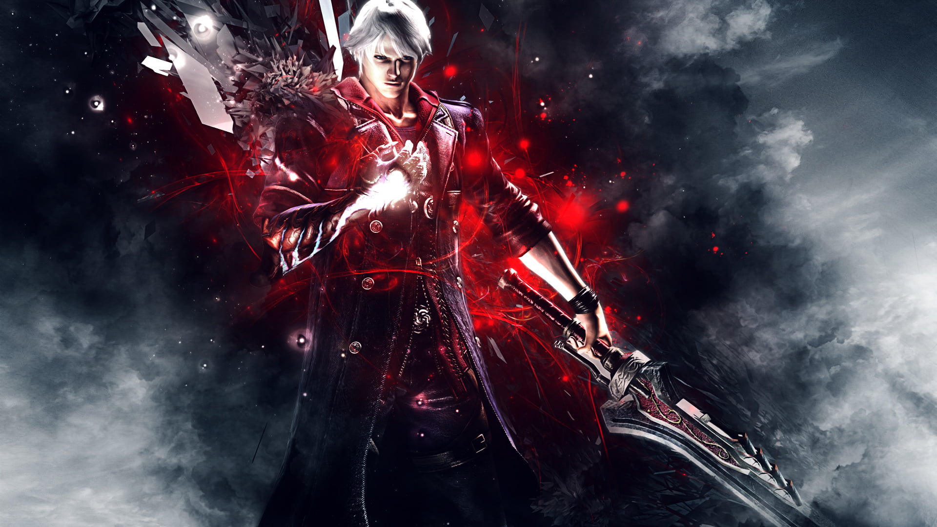 Devil May Cry wallpaper, Abstract, DMC 4, Capcom, Nero, Background