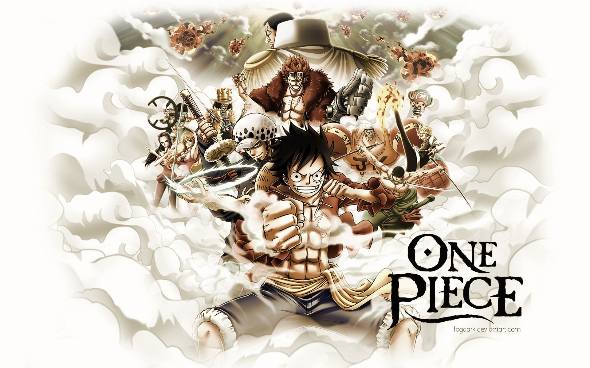One Piece digital wallpaper, Anime, Brook (One Piece), Franky (One Piece)