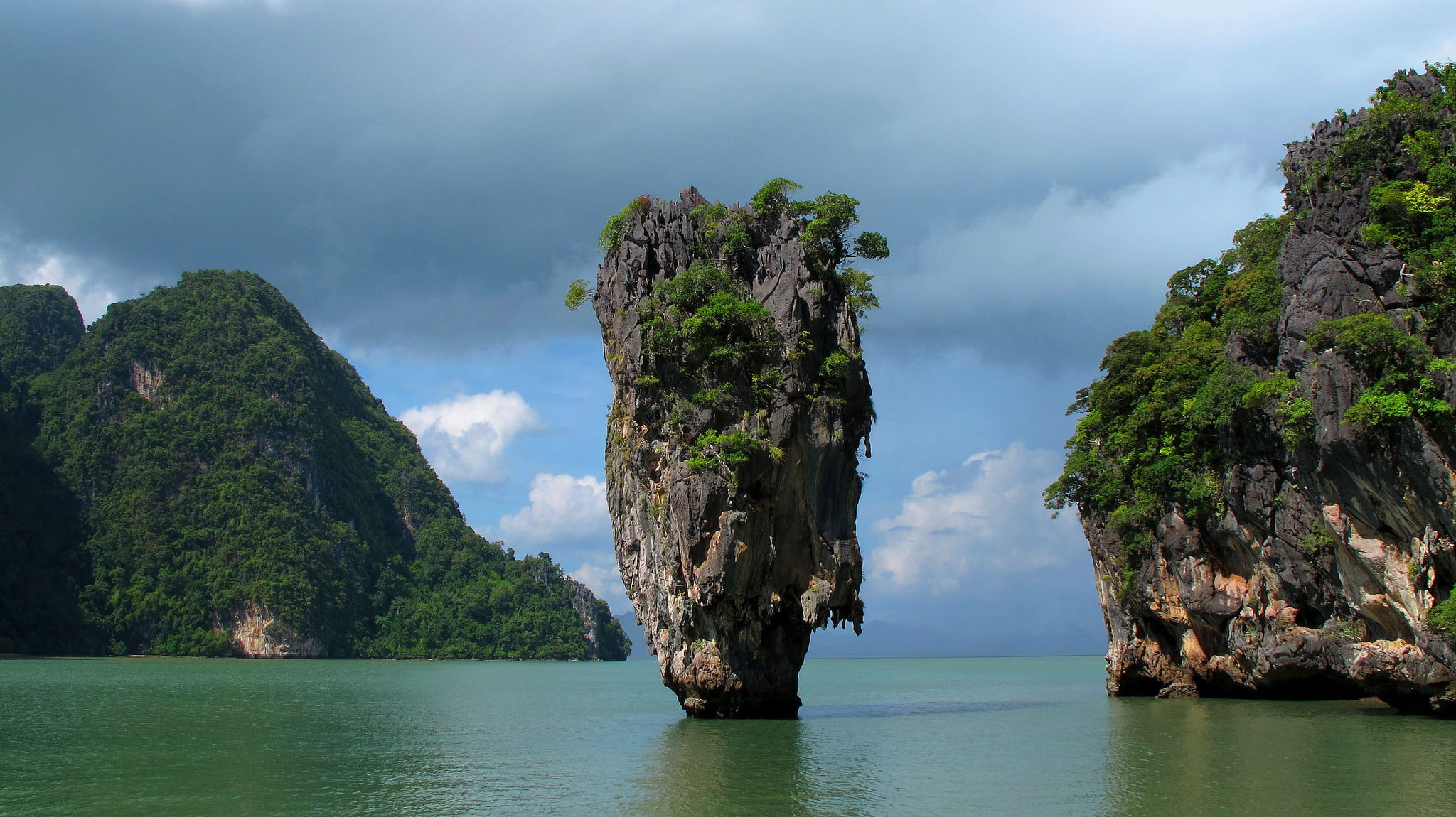 green island, rocks, Thailand, Phuket, Phang Bay, Phang nga Bay