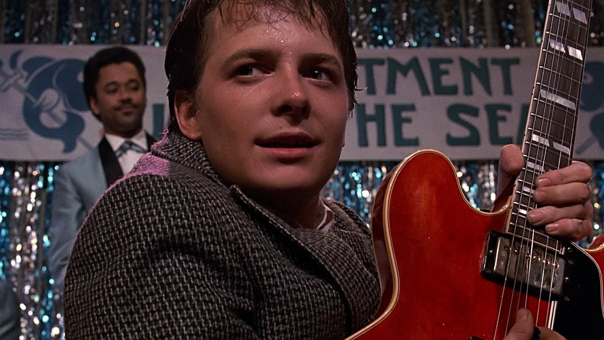 Back To The Future, Marty McFly, Michael J. Fox, musical instrument