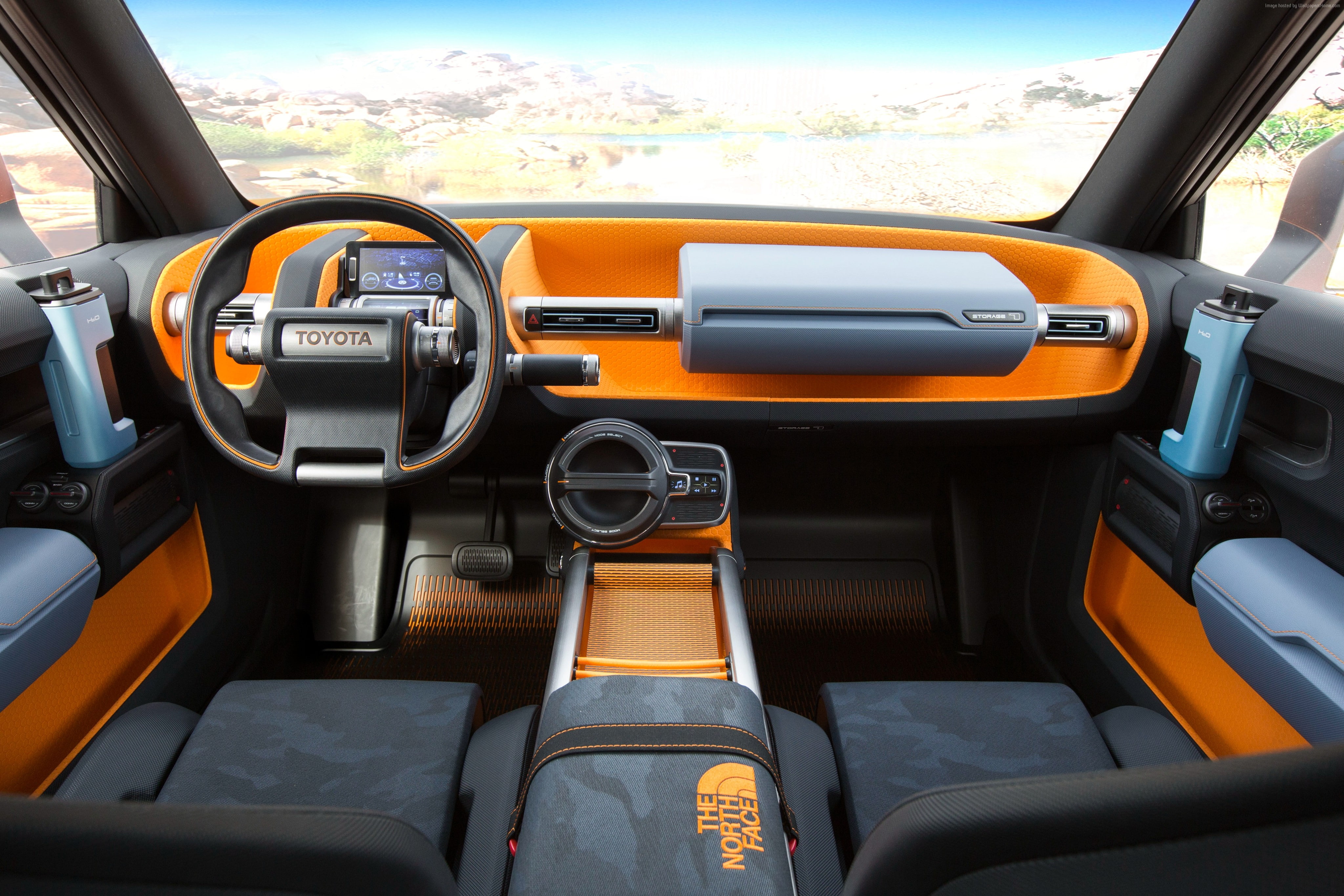 interior, orange, Toyota FT-4X, 2017 New York Auto Show, concept