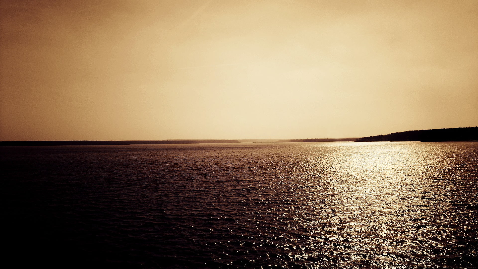 sea and island, sepia, nature, sky, water, scenics - nature, tranquility