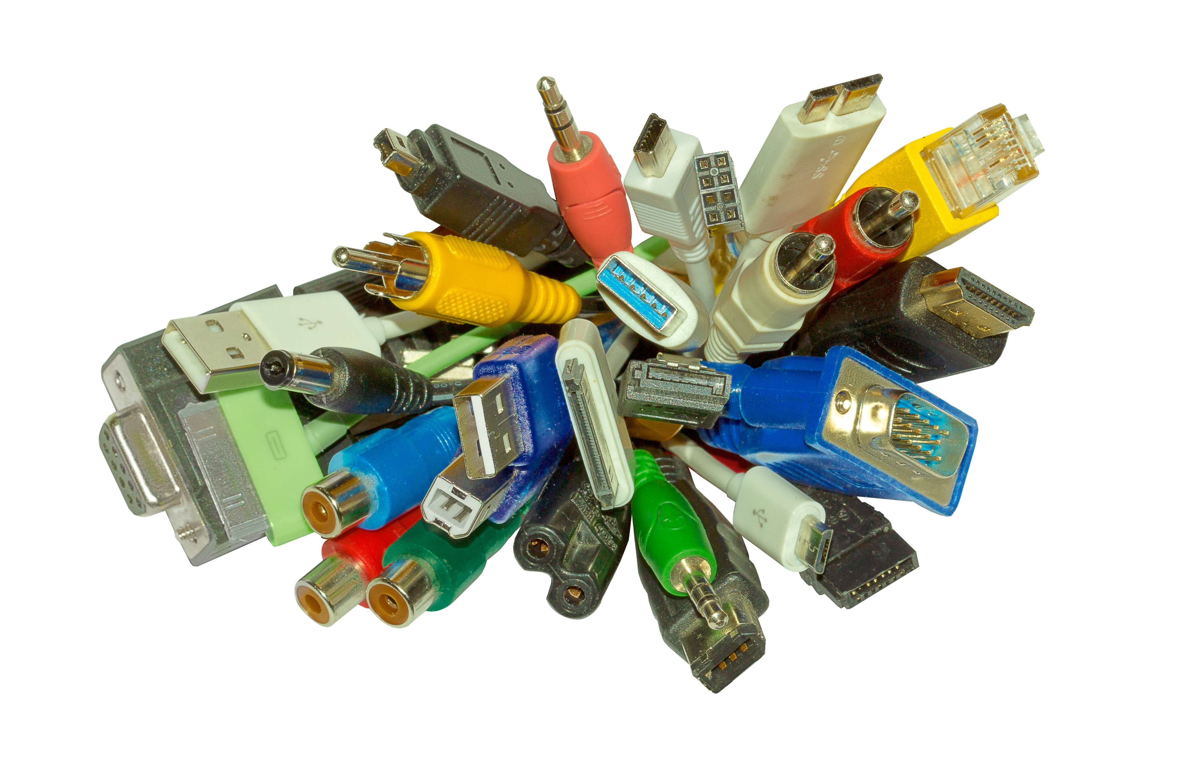 cable, computer, computer cables, white background, studio shot