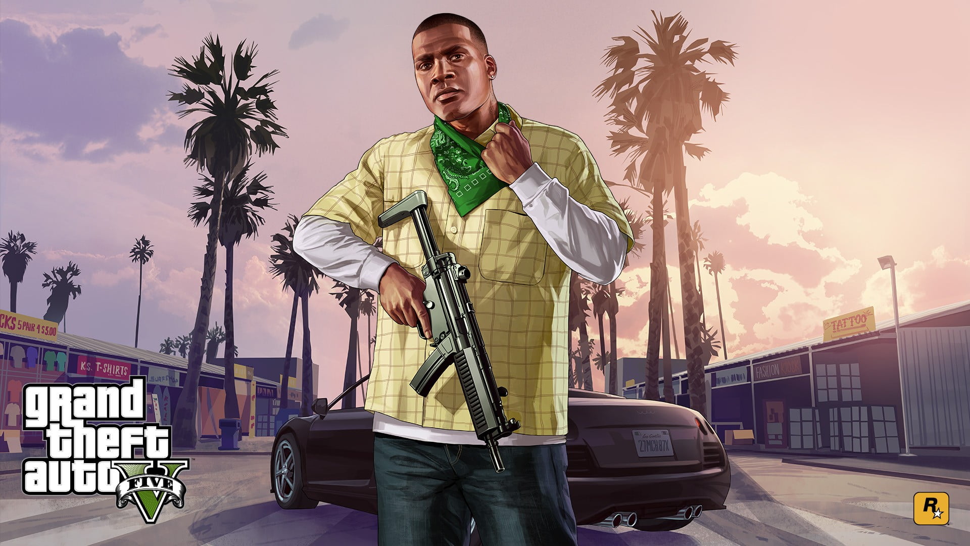 GTA 5 wallpaper, Grand Theft Auto V, Rockstar Games, video game characters