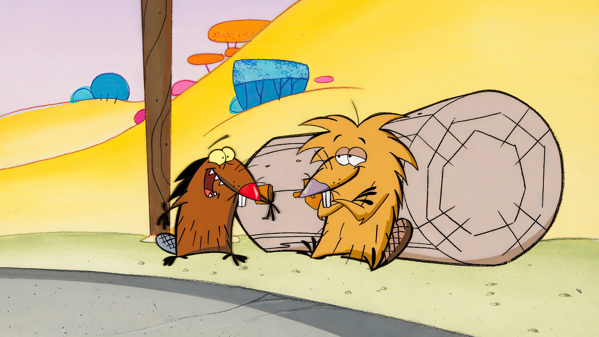 The Angry Beavers, animation, animated series, cartoon, production cel